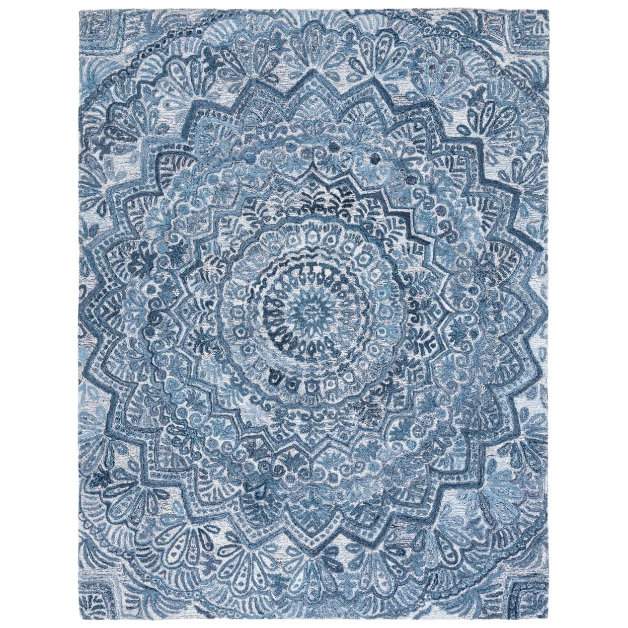 Marquee MRQ110 Hand Tufted Indoor Accent Rug - Blue/Grey - 3'x5' - Safavieh