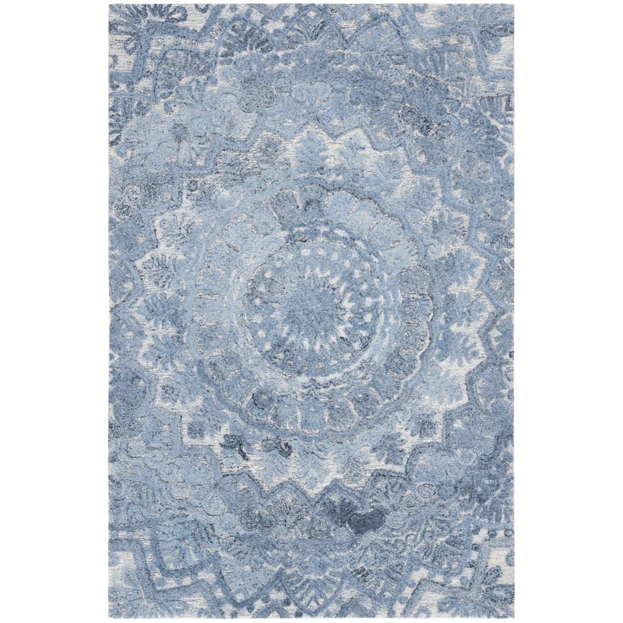 Marquee MRQ110 Hand Tufted Area Rug - Blue/Ivory - 4'x6' - Safavieh.