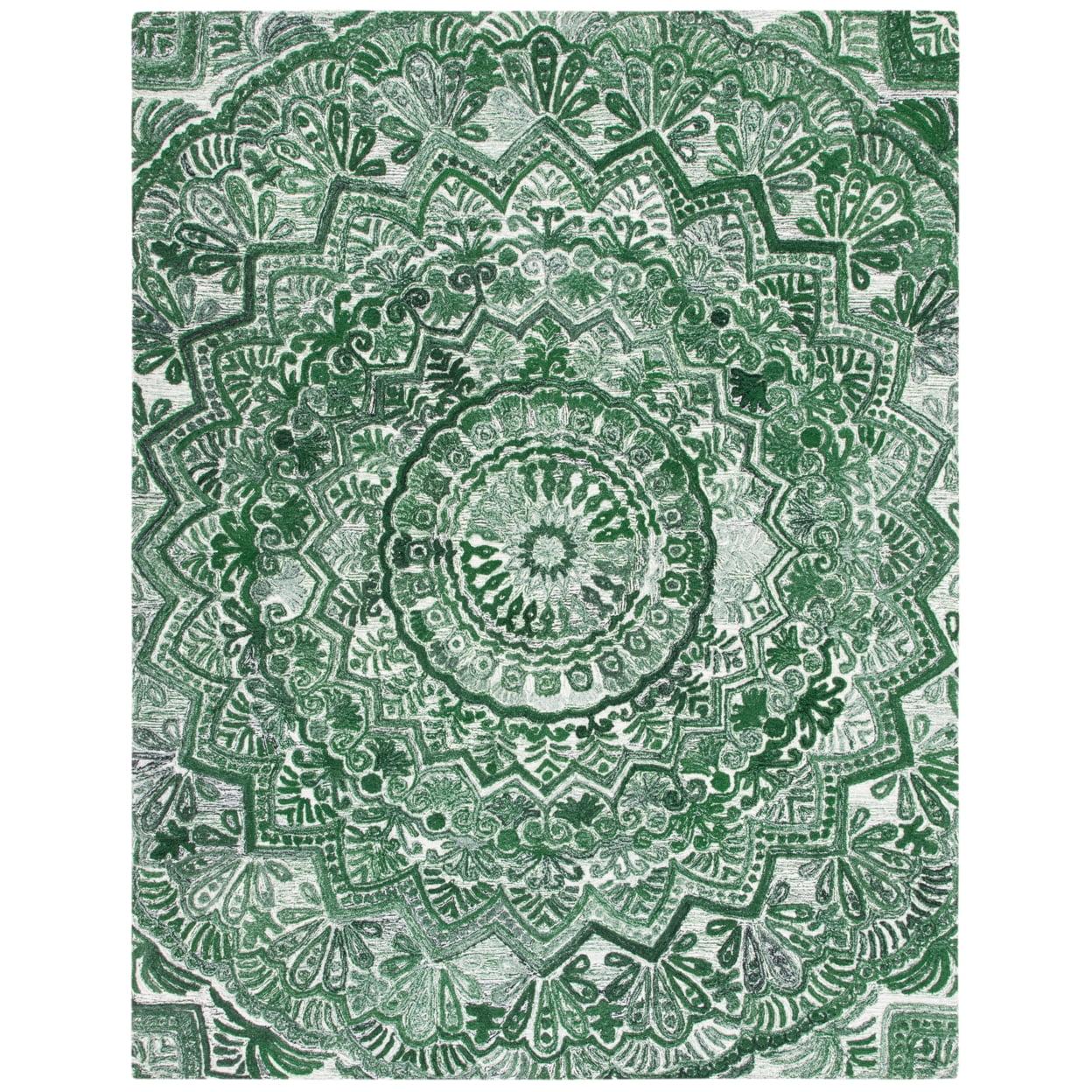 Marquee MRQ110 Hand Tufted Area Rug - Green/Ivory - 8'x10' - Safavieh.
