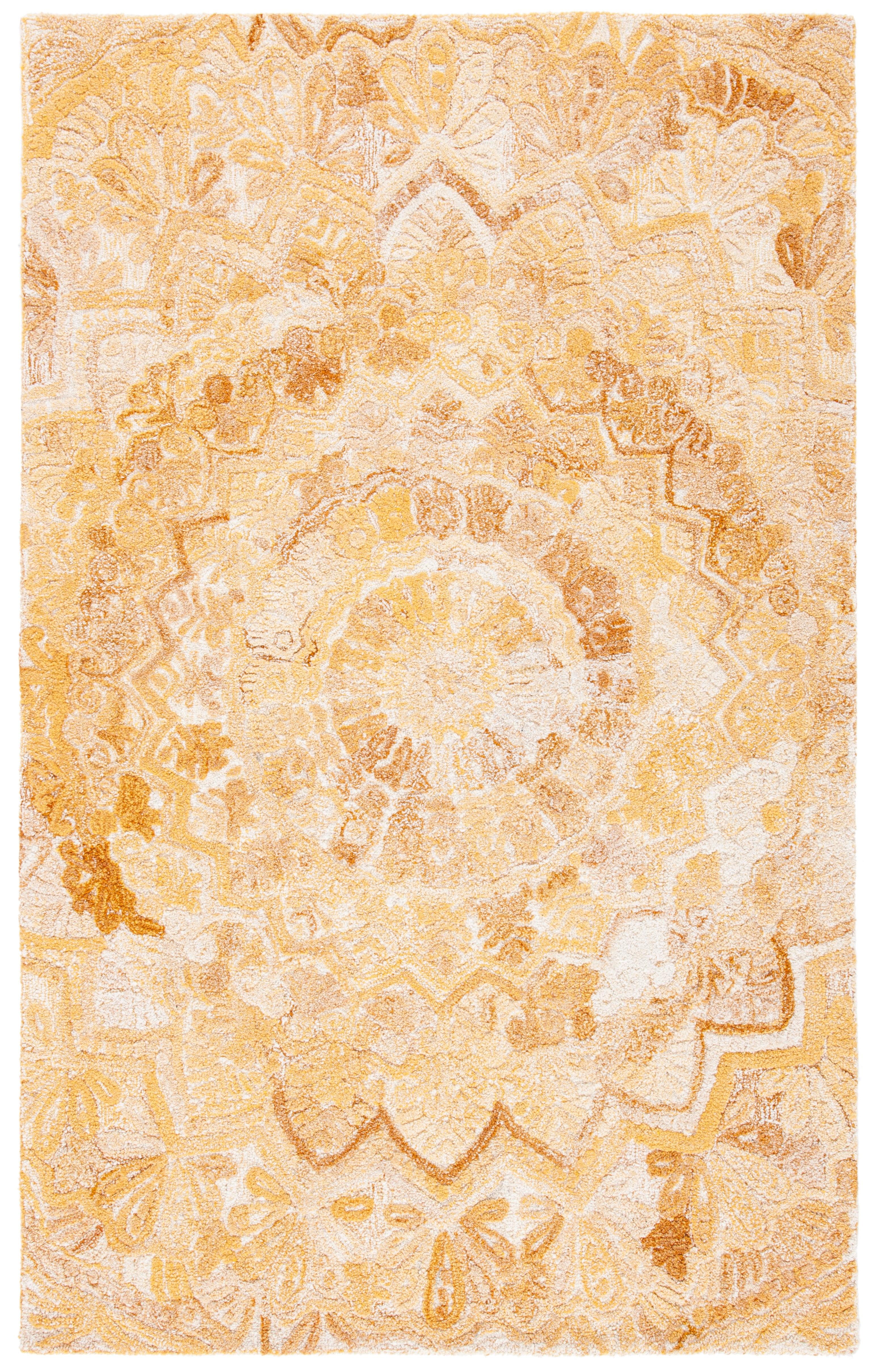 Marquee MRQ110 Hand Tufted Indoor Accent Rug - Yellow/Ivory - 3'x5' - Safavieh
