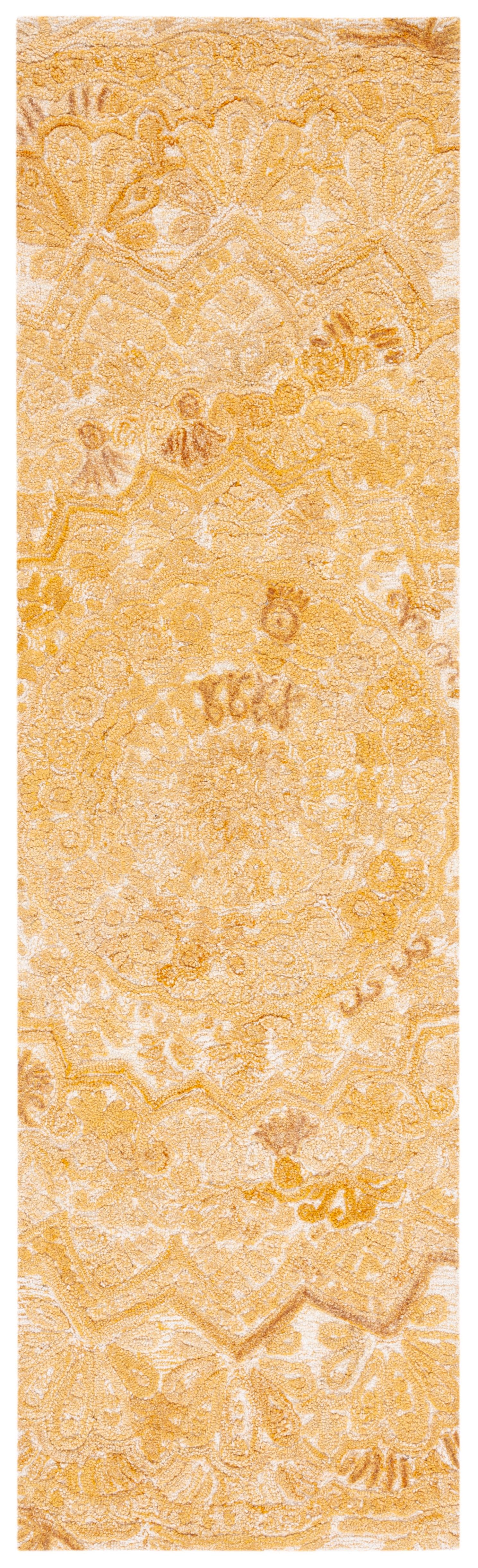 Marquee MRQ110 Hand Tufted Indoor Runner Rug - Yellow/Ivory - 2'3"x8' - Safavieh