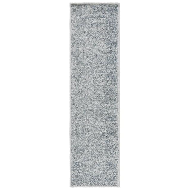 SAFAVIEH Marquee Lalit Diamond Runner Rug, Blue/Grey, 2'3" x 9'