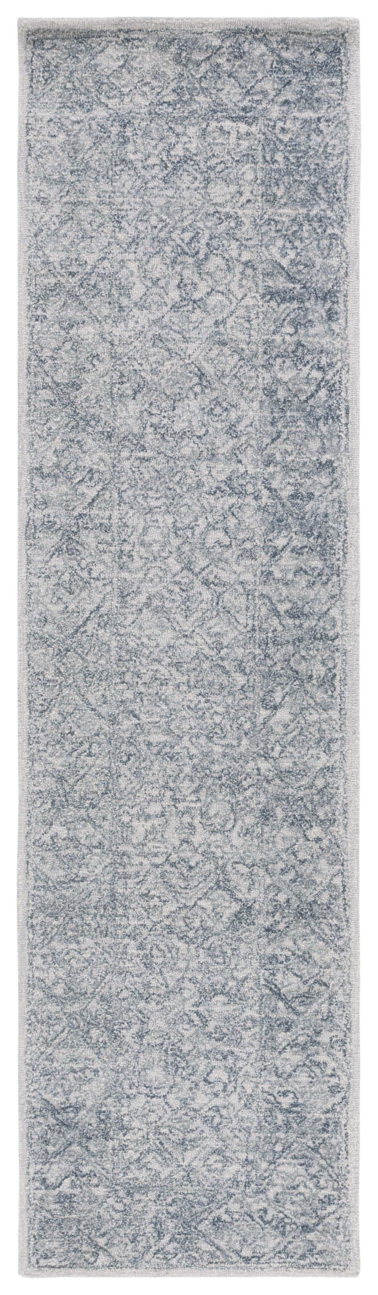 SAFAVIEH Marquee Lalit Diamond Runner Rug, Blue/Grey, 2'3" x 9'