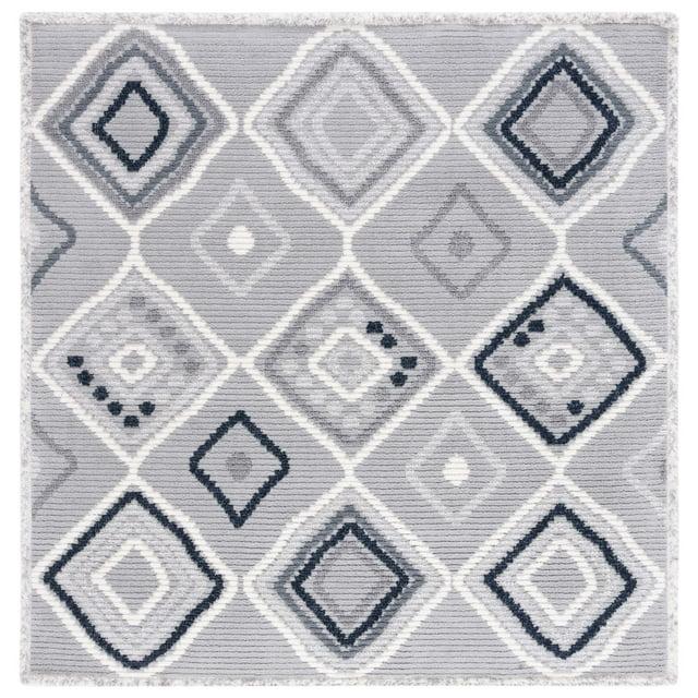 Marrakesh MRK608 Power Loomed Area Rug - Gray/Light Gray - 6'7"x6'7" - Safavieh.