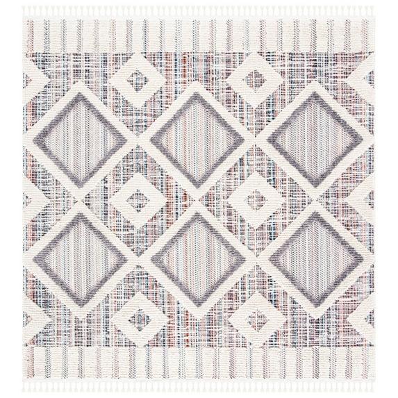Marrakesh MRK523 Power Loomed Area Rug - Grey/Multi - 6'7"x6'7" - Safavieh.