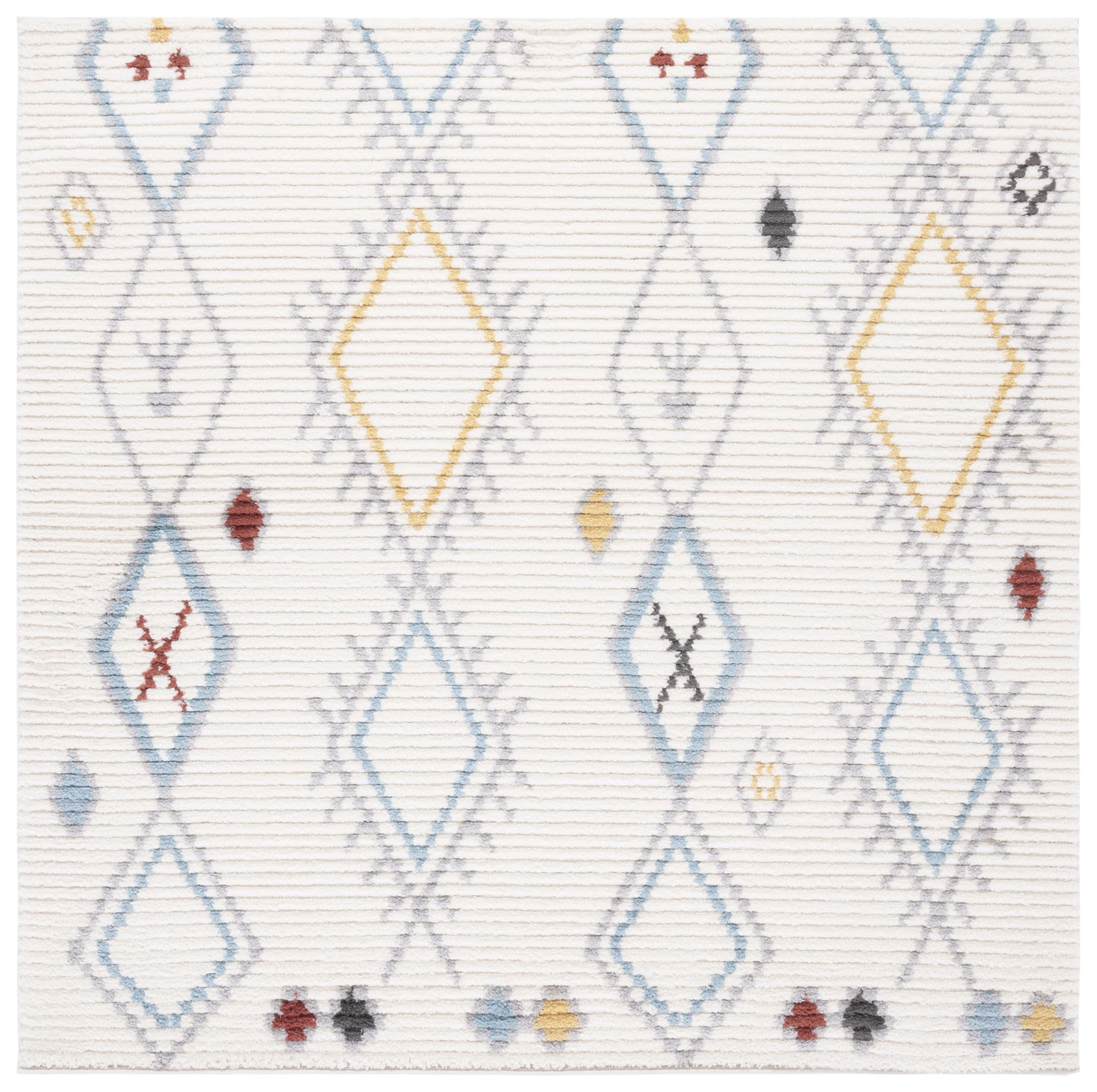 Marrakesh MRK310 Power Loomed Area Rug - Ivory/Gray - 6'7"x6'7" - Safavieh.