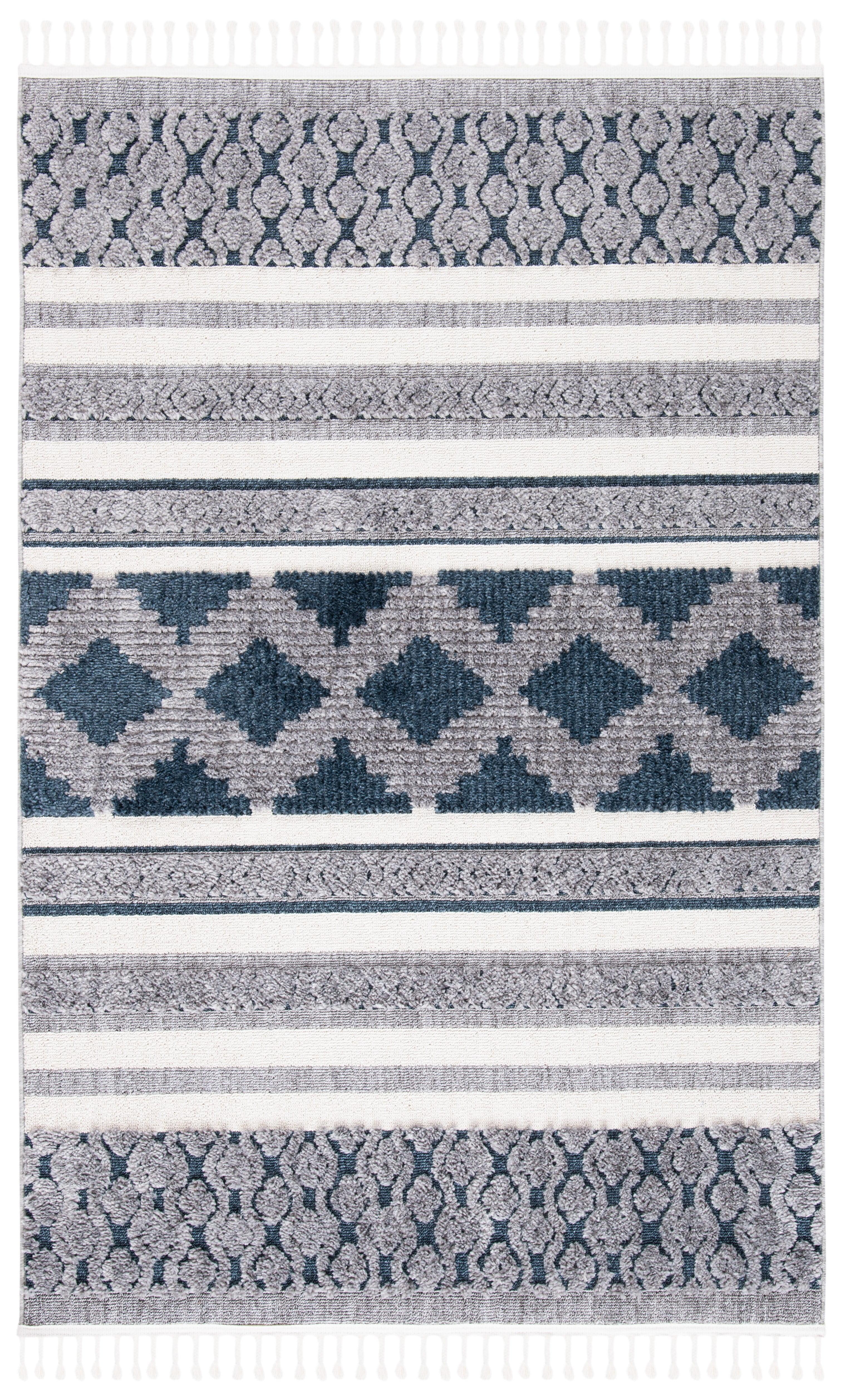 Marrakesh MRK515 Power Loomed Indoor Accent Rug - Ivory/Blue - 3'x5' - Safavieh