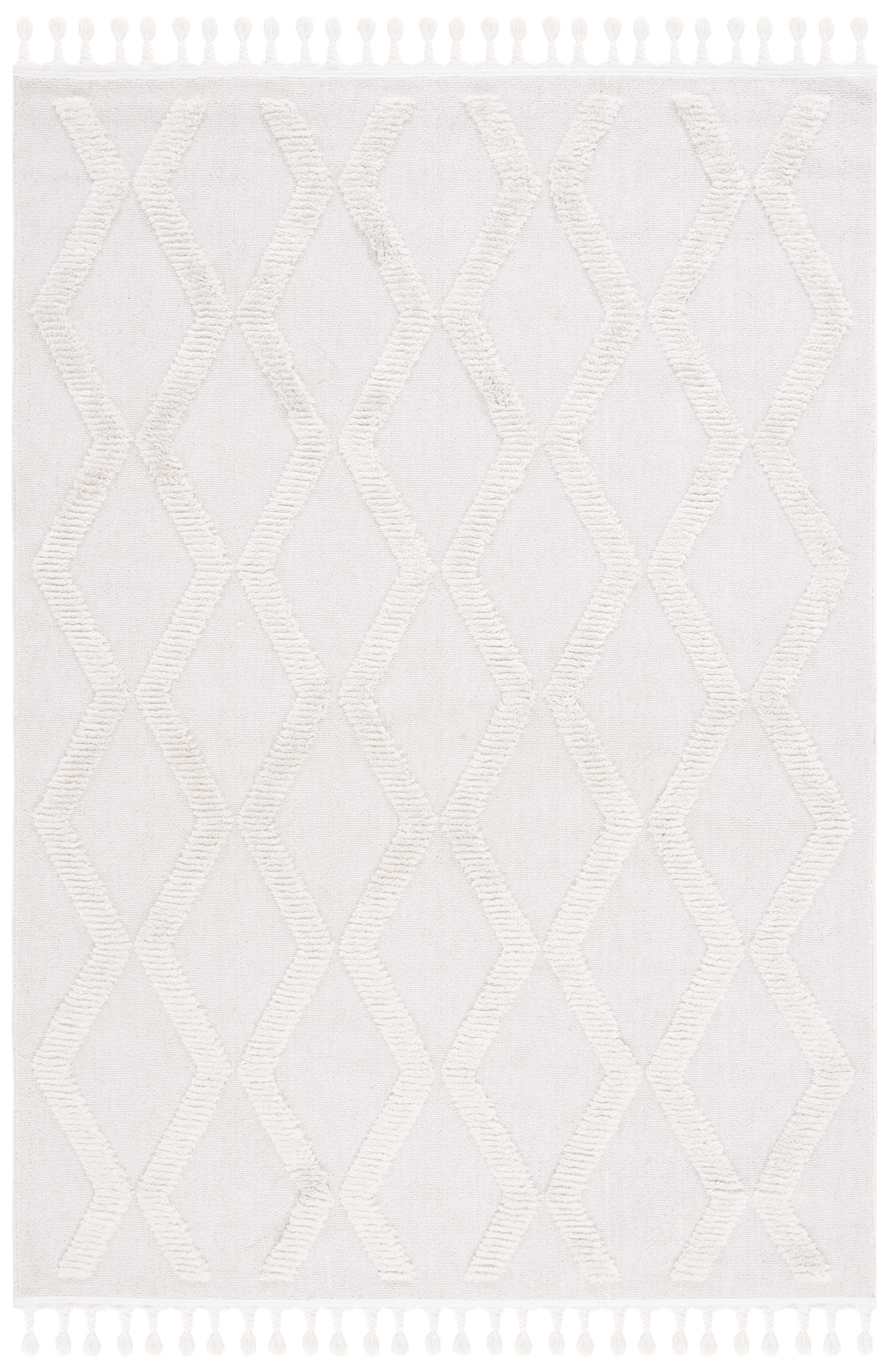 Marrakesh MRK554 Power Loomed Area Rug - Ivory/Ivory - 5'3"x7'6" - Safavieh.