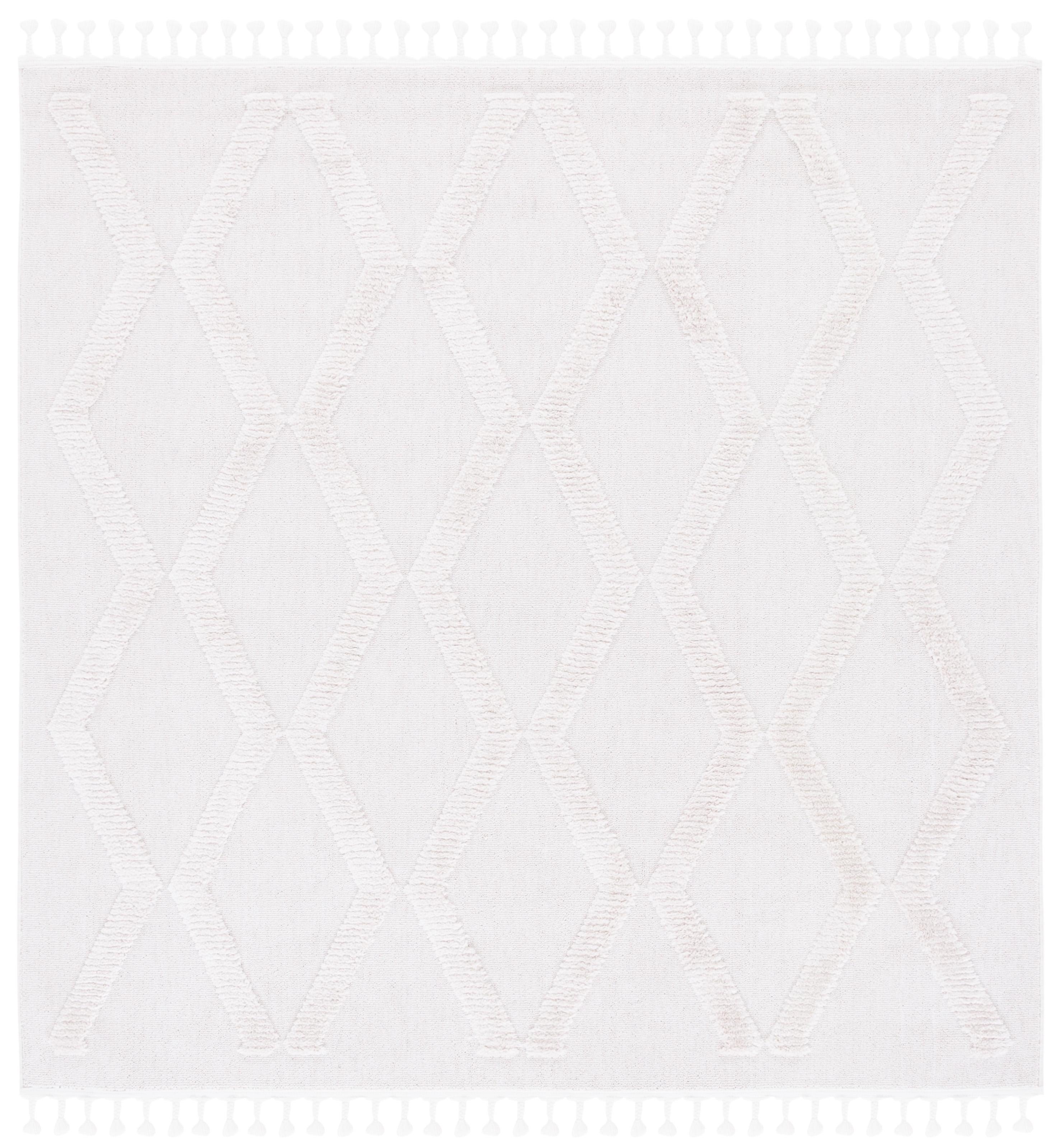 Marrakesh MRK554 Power Loomed Area Rug - Ivory/Ivory - 6'7"x6'7" - Safavieh.
