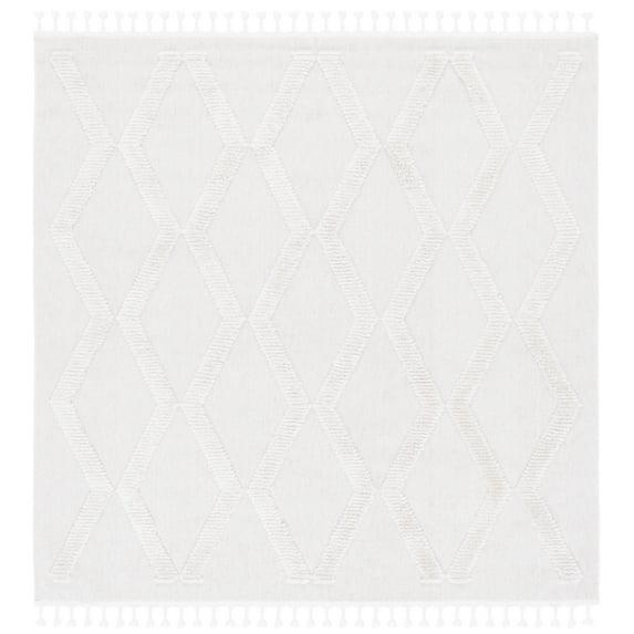Marrakesh MRK554 Power Loomed Area Rug - Ivory/Ivory - 6'7"x6'7" - Safavieh.