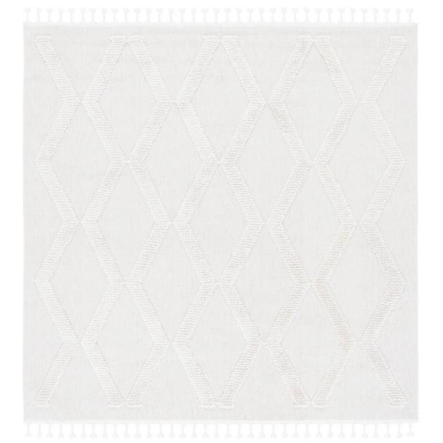 Marrakesh MRK554 Power Loomed Area Rug - Ivory/Ivory - 6'7"x6'7" - Safavieh.
