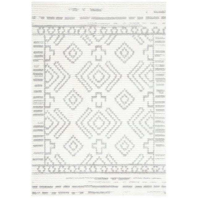 Marrakesh MRK306 Power Loomed Area Rug - Ivory/Gray - 4'5"x6'5" - Safavieh.