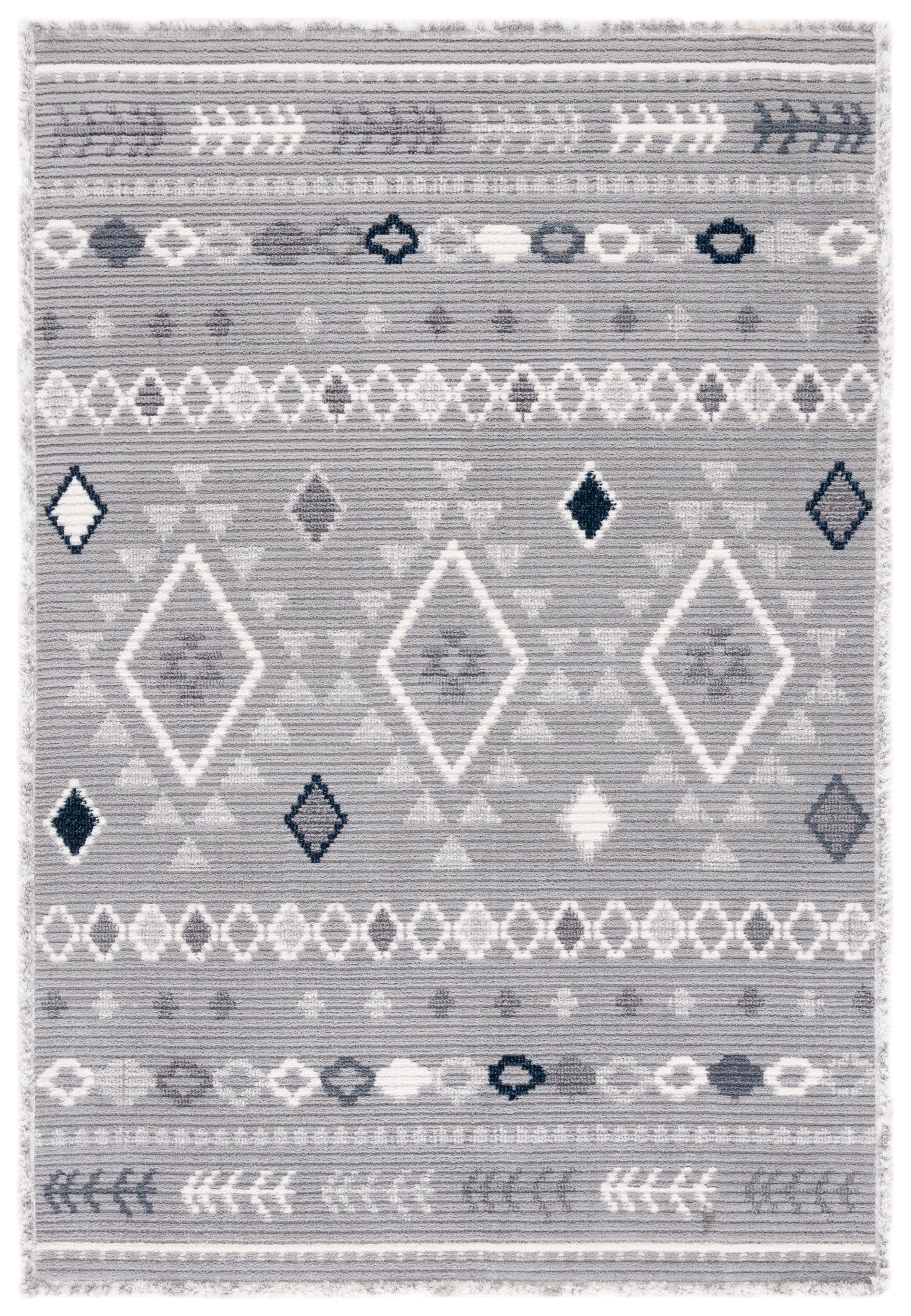 Marrakesh MRK606 Power Loomed Area Rug - Gray/Light Gray - 5'3"x7'6" - Safavieh.