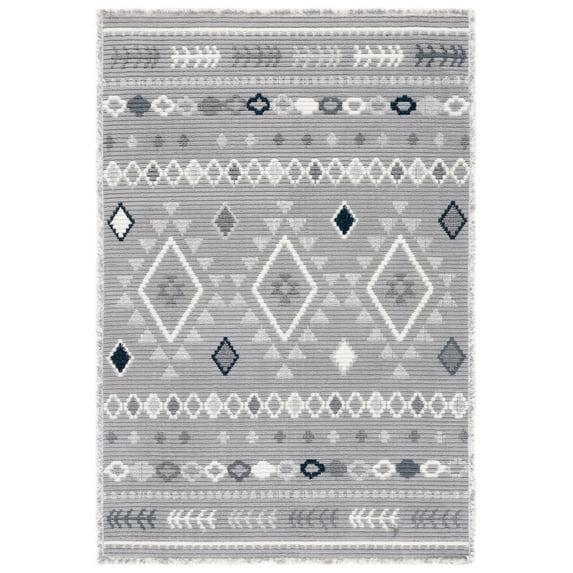 Marrakesh MRK606 Power Loomed Area Rug - Gray/Light Gray - 5'3"x7'6" - Safavieh.