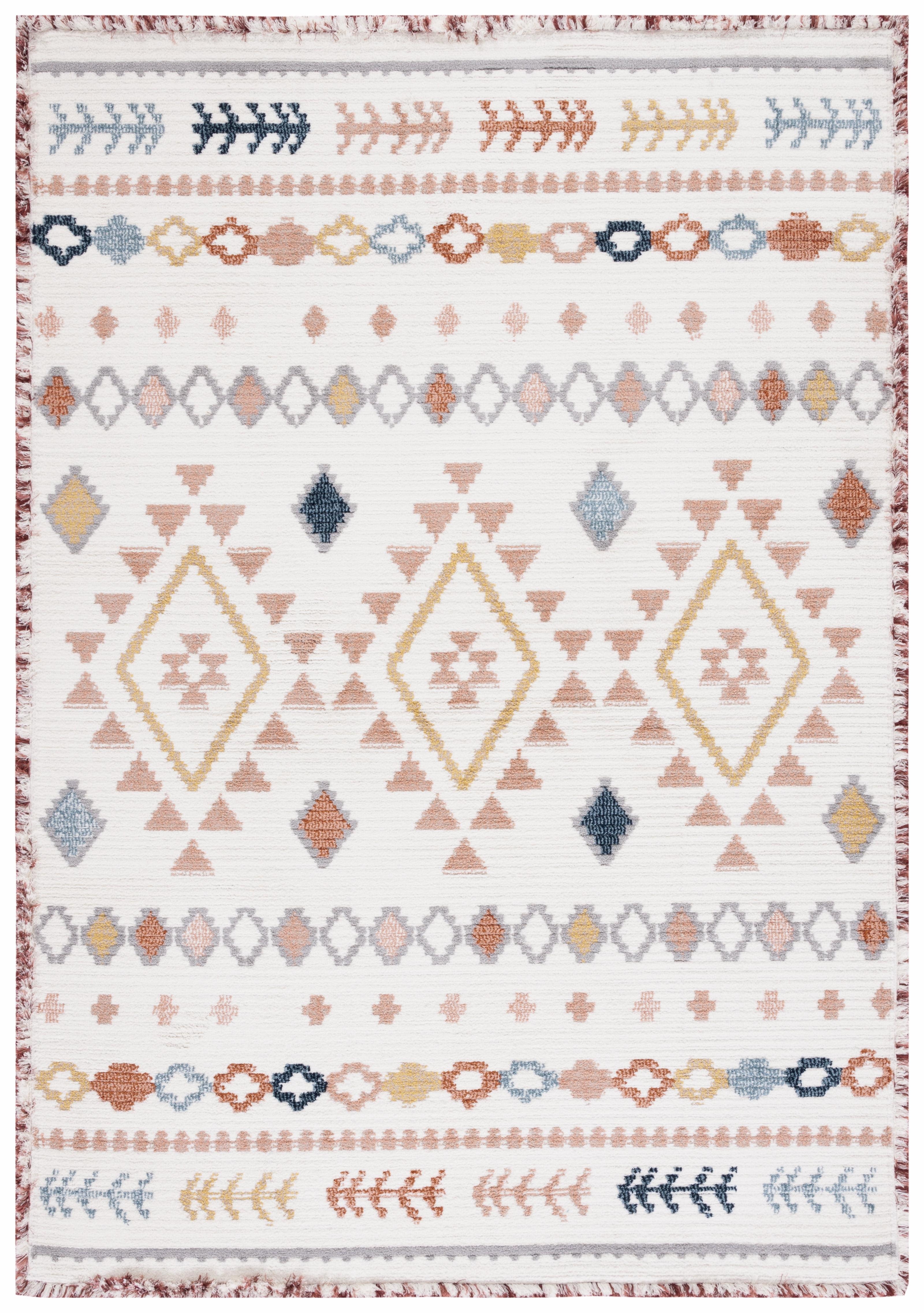 Marrakesh MRK606 Power Loomed Area Rug - Ivory/Multi - 5'3"x7'6" - Safavieh.