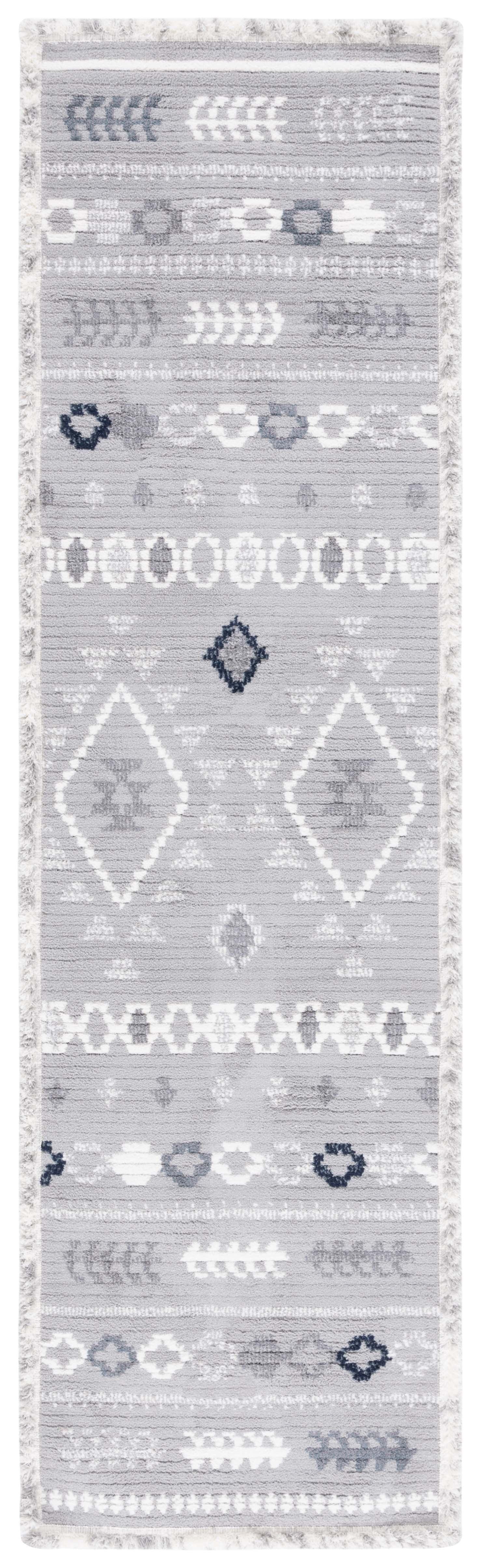 Marrakesh MRK606 Power Loomed Runner Rug - Gray/Light Gray - 2'2"x8' - Safavieh.