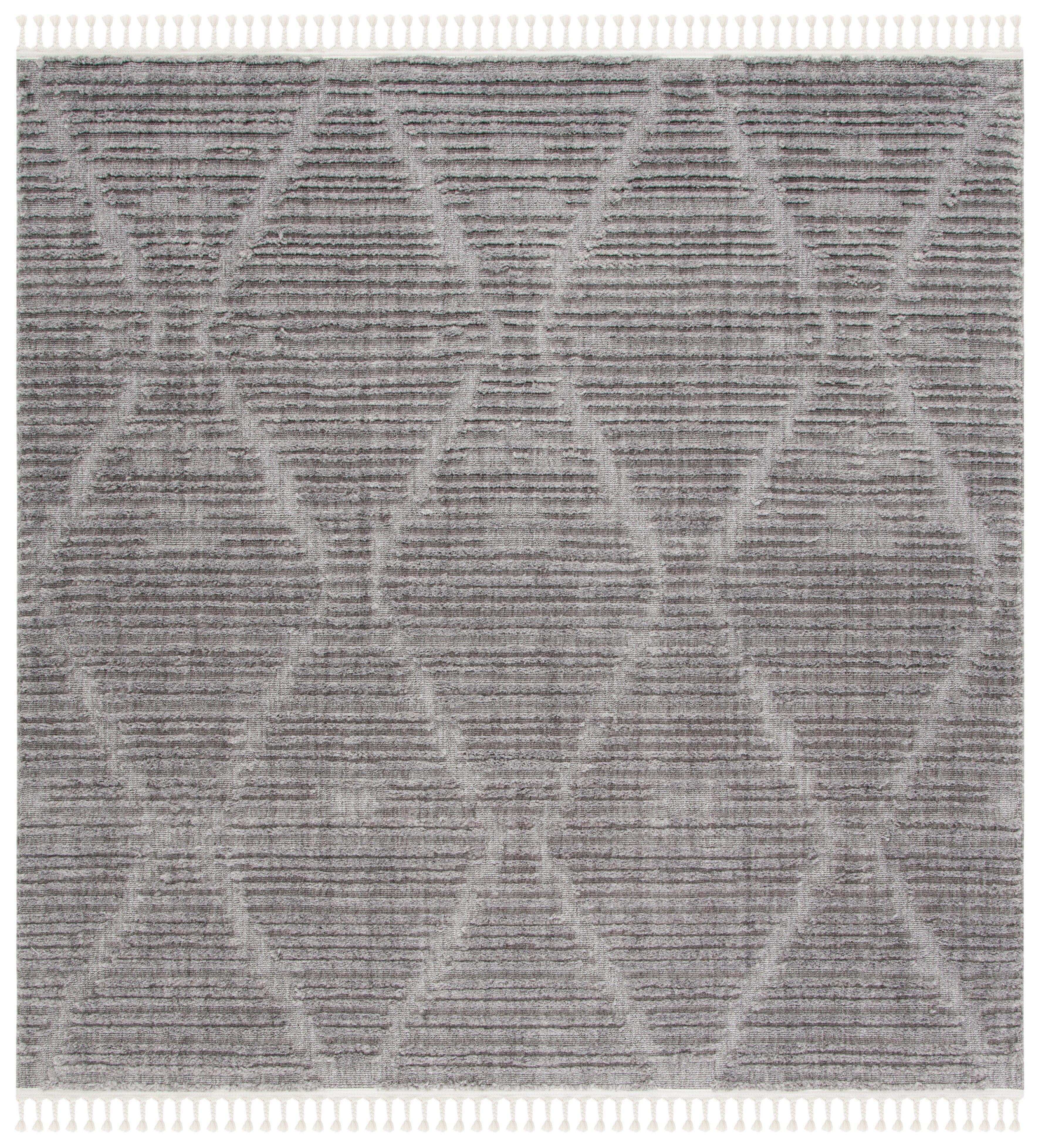 Marrakesh MRK517 Power Loomed Indoor Area Rug - Grey - 6'7"x6'7" - Safavieh