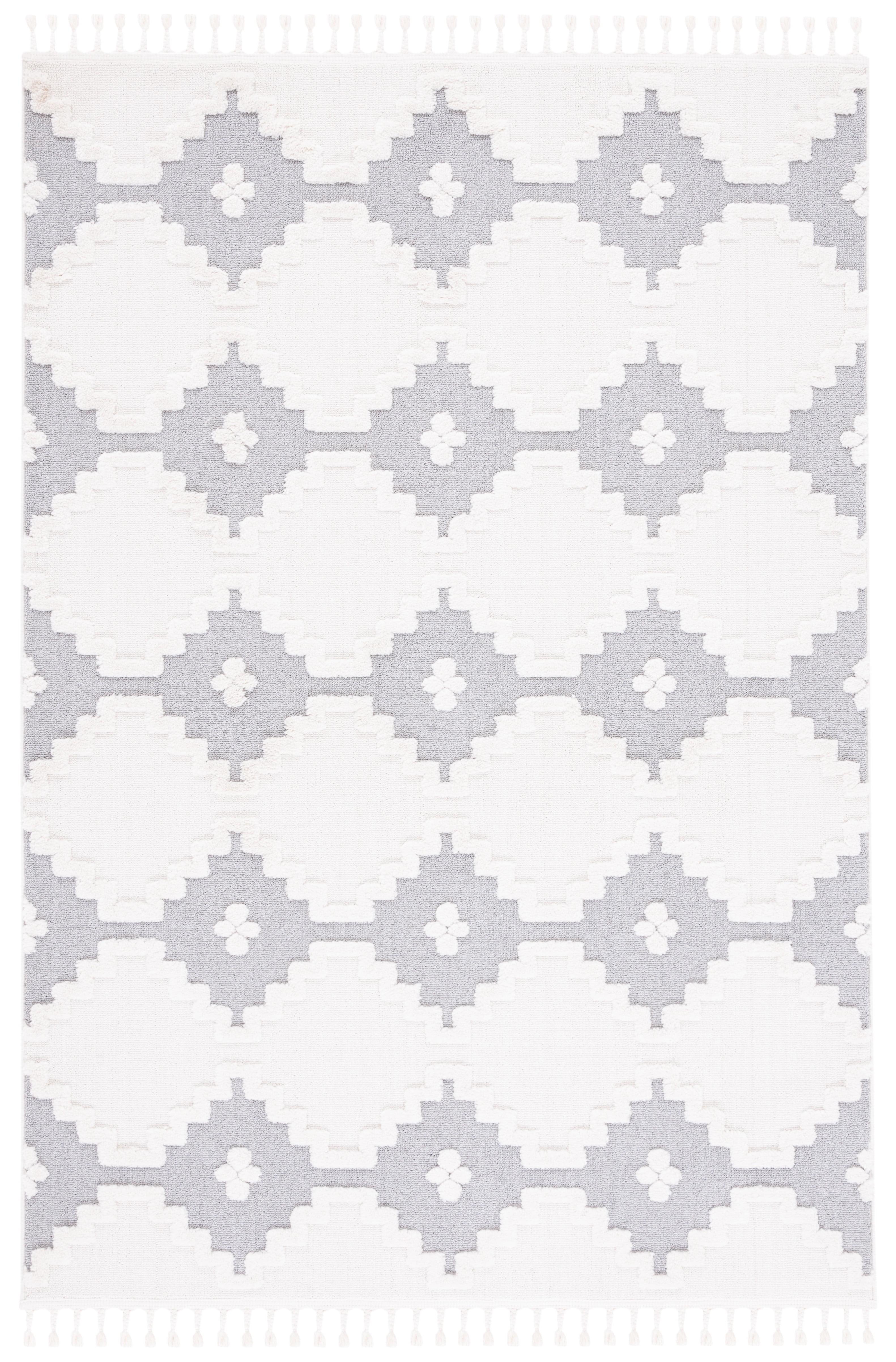 Marrakesh MRK532 Power Loomed Area Rug - Ivory/Grey - 5'3"x7'6" - Safavieh.