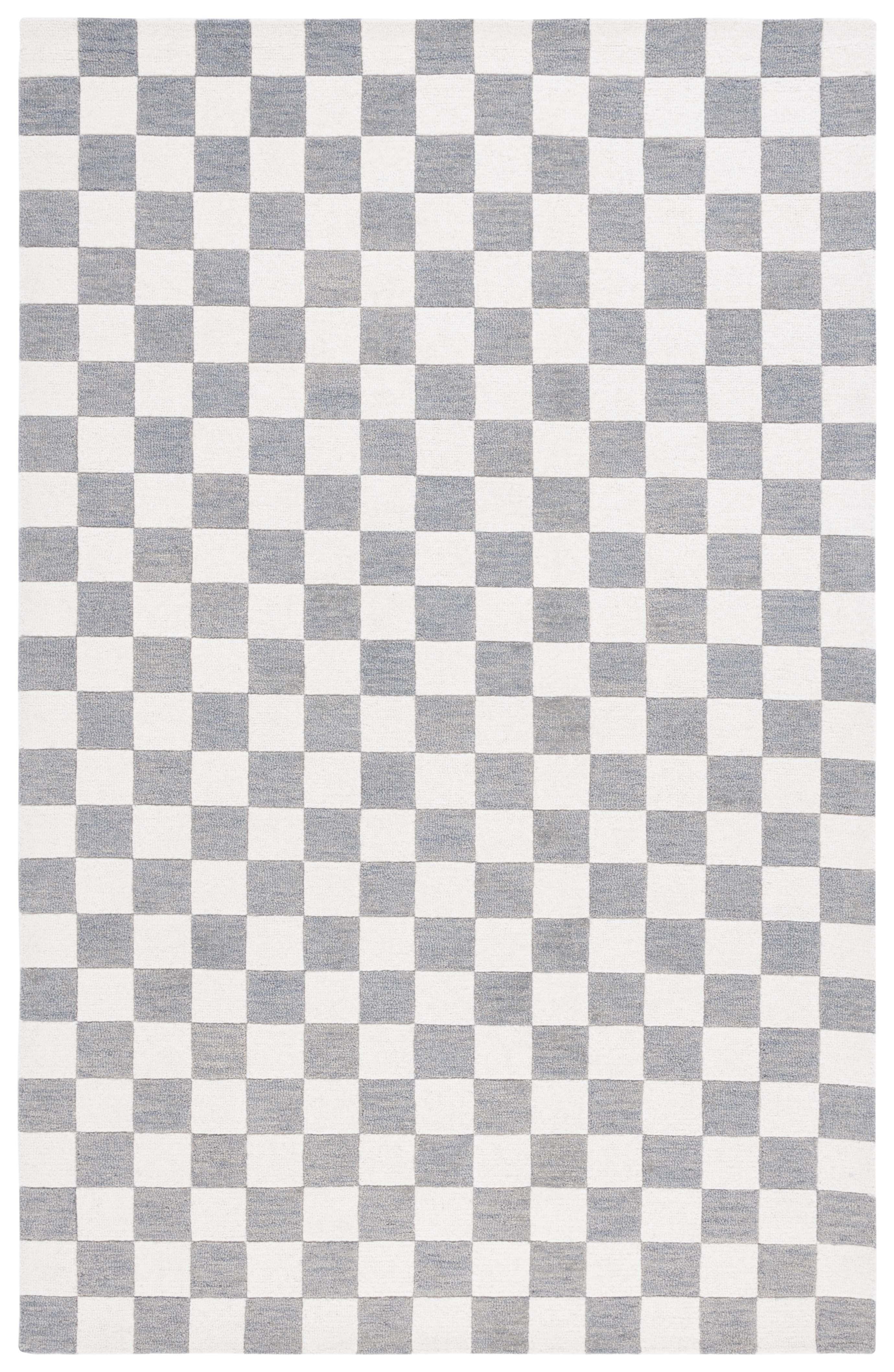 SAFAVIEH Martha Stewart Chelsea Checkered Area Rug, Grey/Ivory, 8' x 10'