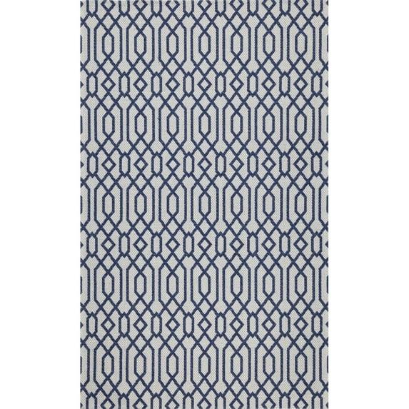 Martha Stewart Rugs Martha Stewart Cotton Geometric Rug in Blue/Gray