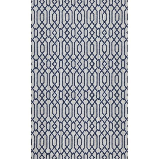 Martha Stewart Rugs Martha Stewart Cotton Geometric Rug in Blue/Gray
