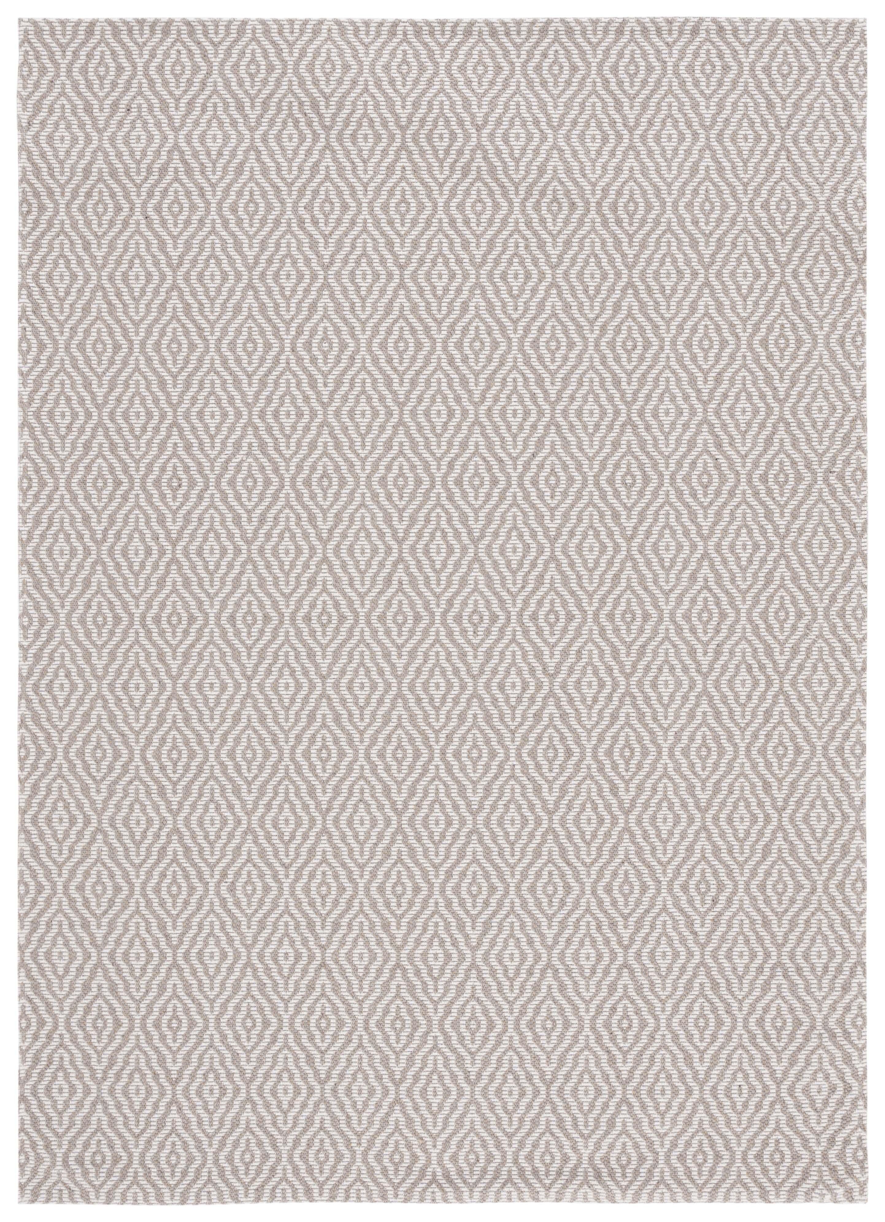 Handmade Taupe and Cream Wool 5' x 7' Reversible Area Rug