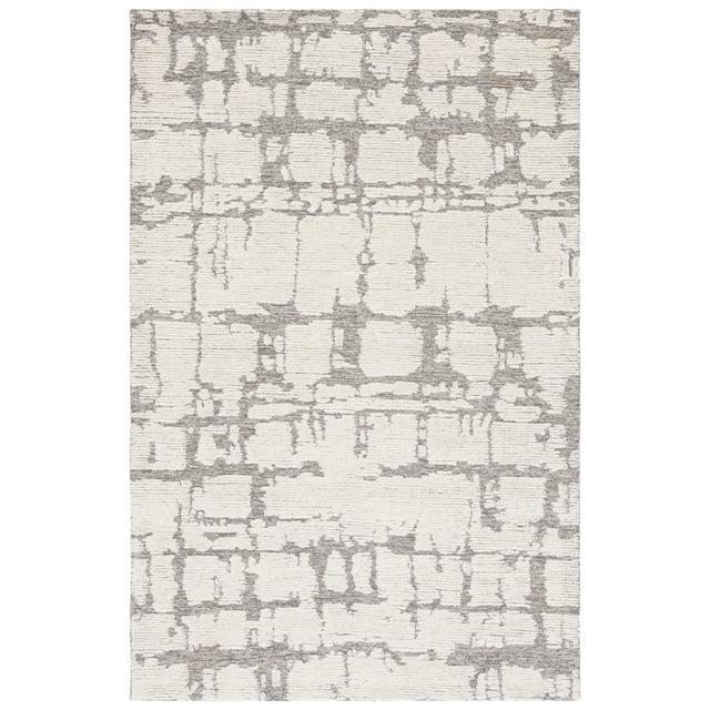 Martha Stewart Rugs Martha Stewart 4533 Hand Tufted Wool/Cotton Rug in Light Gray/Ivory
