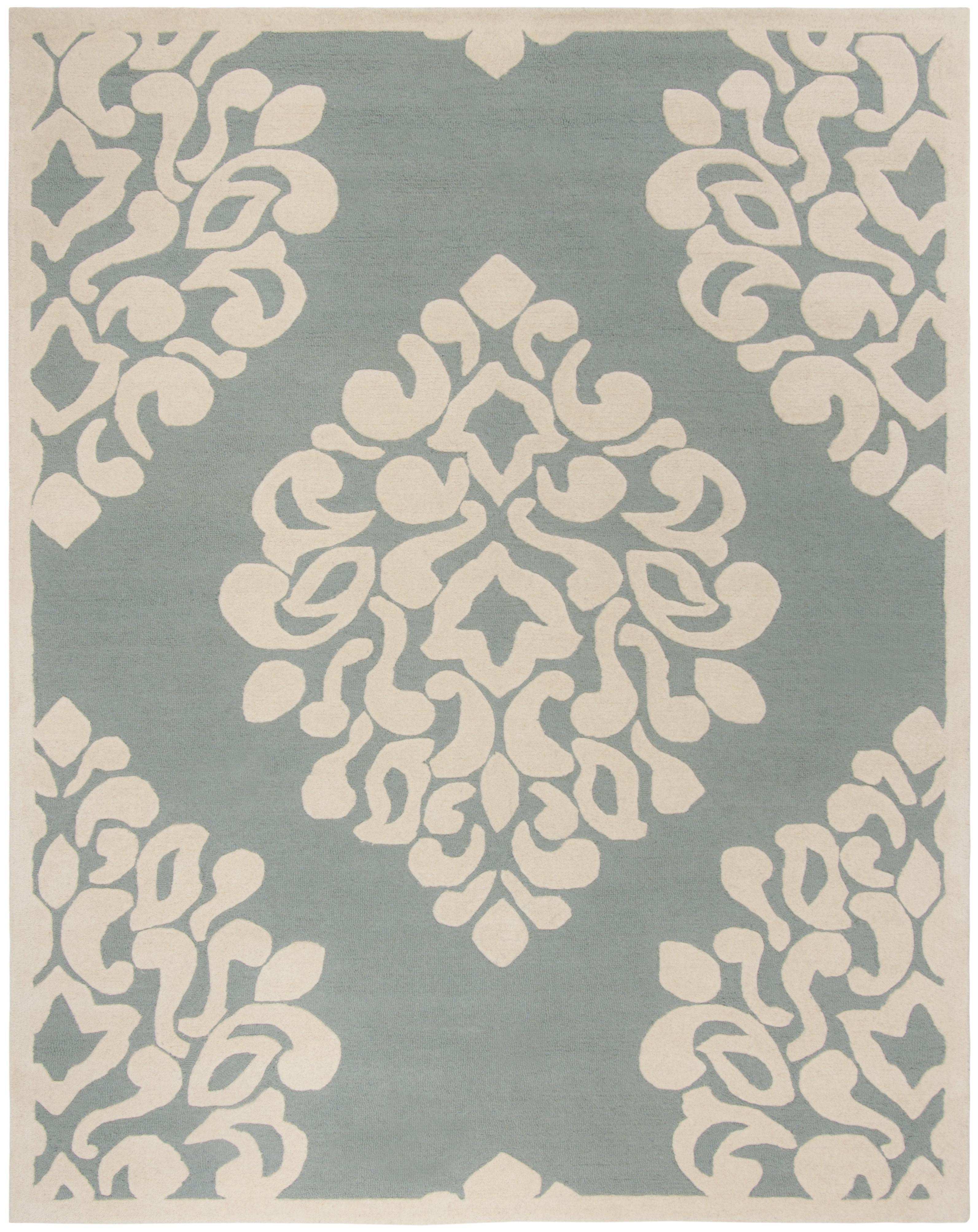 Floret Martha Stewart Hand Tufted Wool Damask Rug