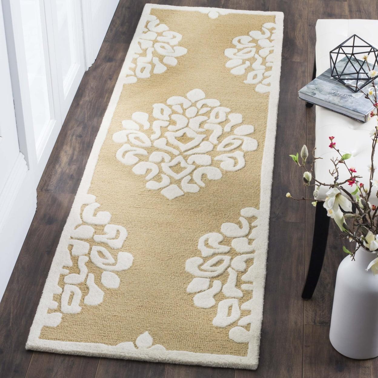 Floret Martha Stewart Hand Tufted Wool Damask Rug