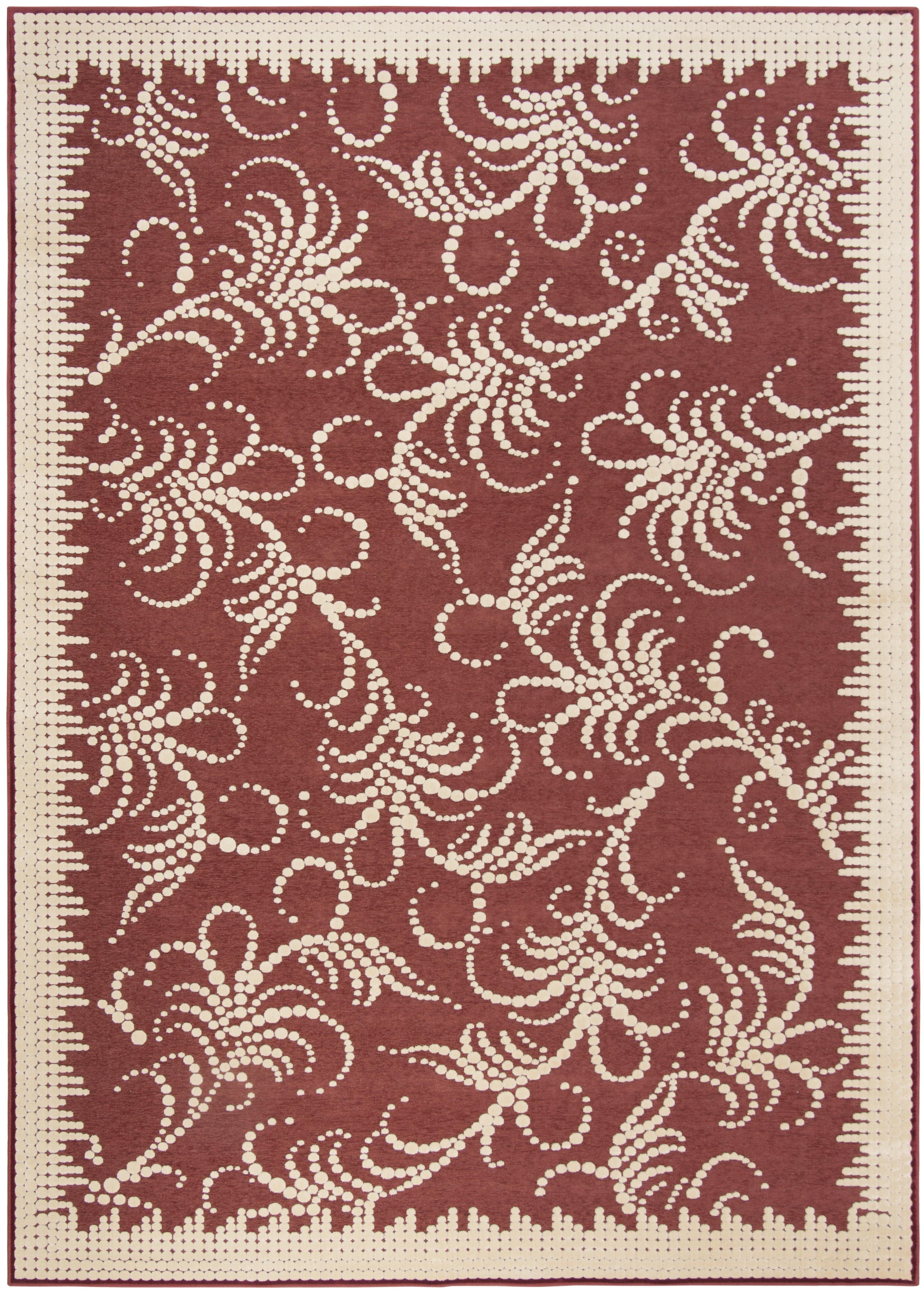 Fountain Swirl Viscose Floral Rug