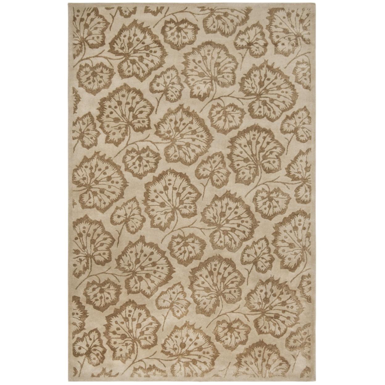 Geranium Leaf Martha Stewart Hand Tufted 50% Viscos, 50% Wool Floral Rug