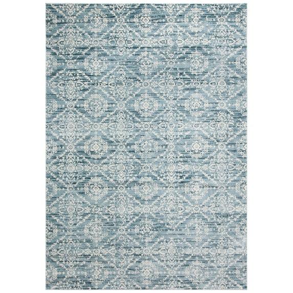Martha Stewart Isabella - MSR0953 - Indoor Power Loomed Area Rugs - Denim Blue/Ivory - 5'3"x7'7"