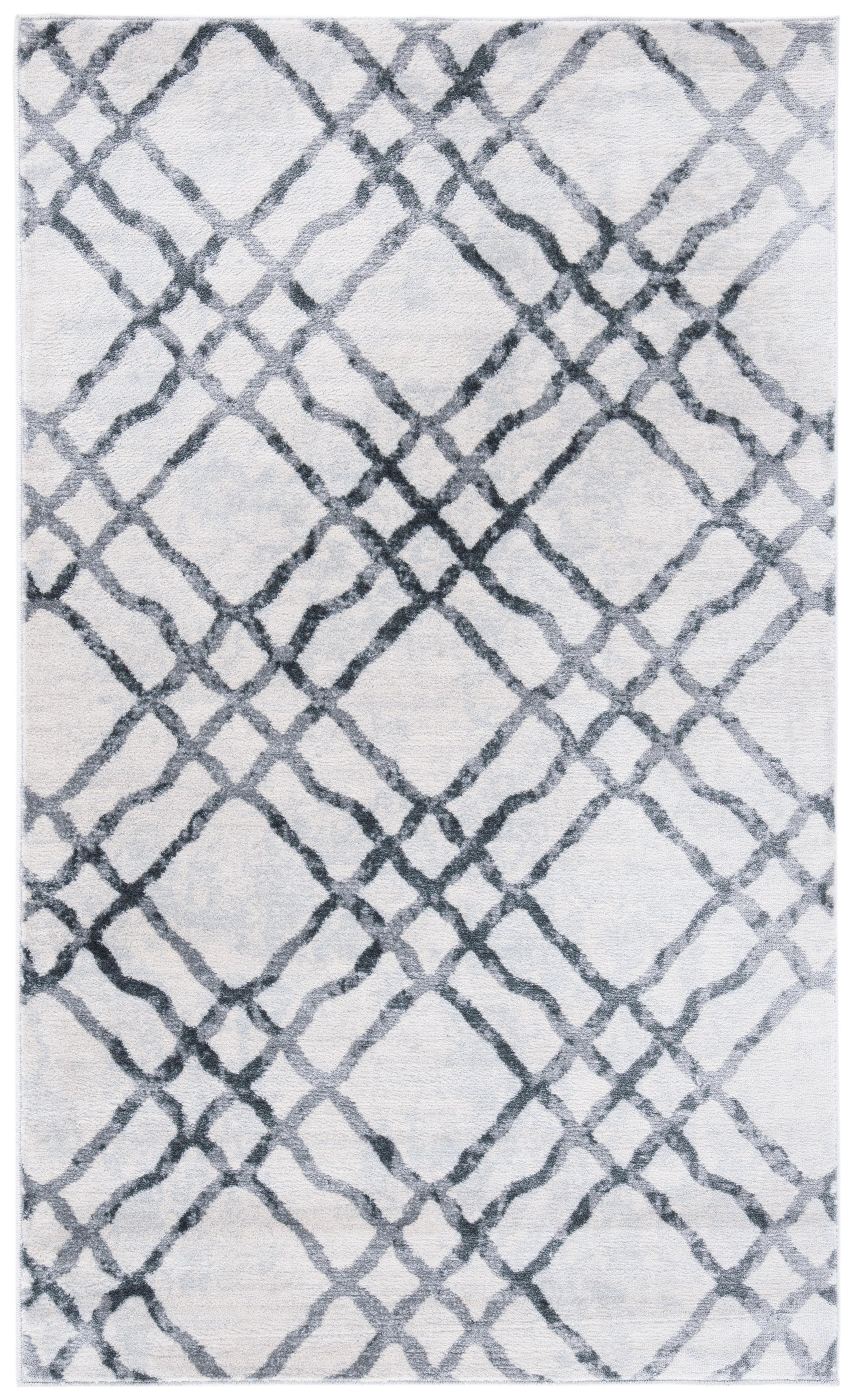 Martha Stewart Isabella - MSR0957 - Indoor Power Loomed Area Rugs - Ivory/Grey - 4'x6'