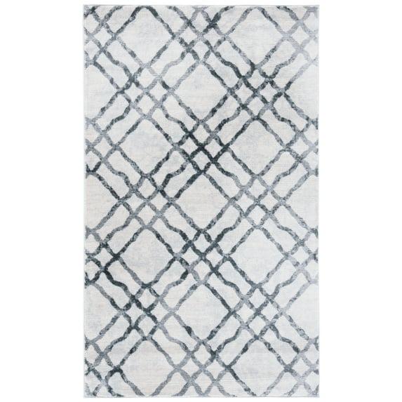 Martha Stewart Isabella - MSR0957 - Indoor Power Loomed Area Rugs - Ivory/Grey - 4'x6'