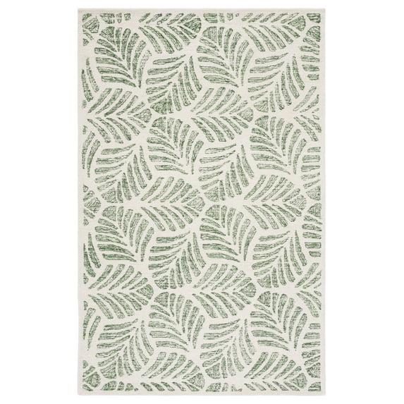 Martha Stewart Jardin - MSR3529 - Indoor Hand Tufted Area Rugs - Ivory/Green - 8'x10'