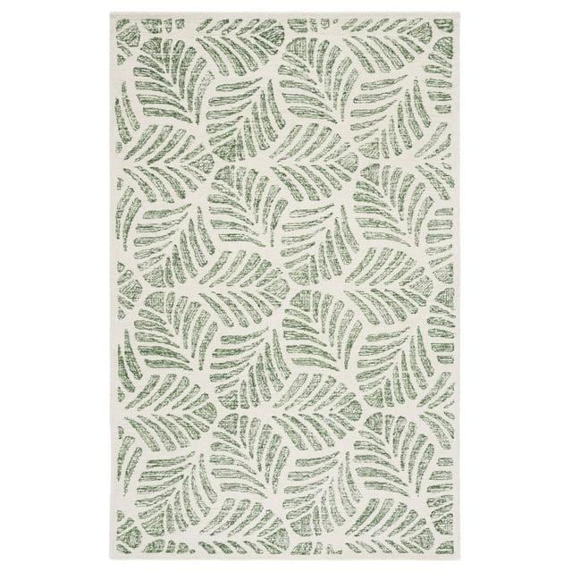 Martha Stewart Jardin - MSR3529 - Indoor Hand Tufted Area Rugs - Ivory/Green - 8'x10'