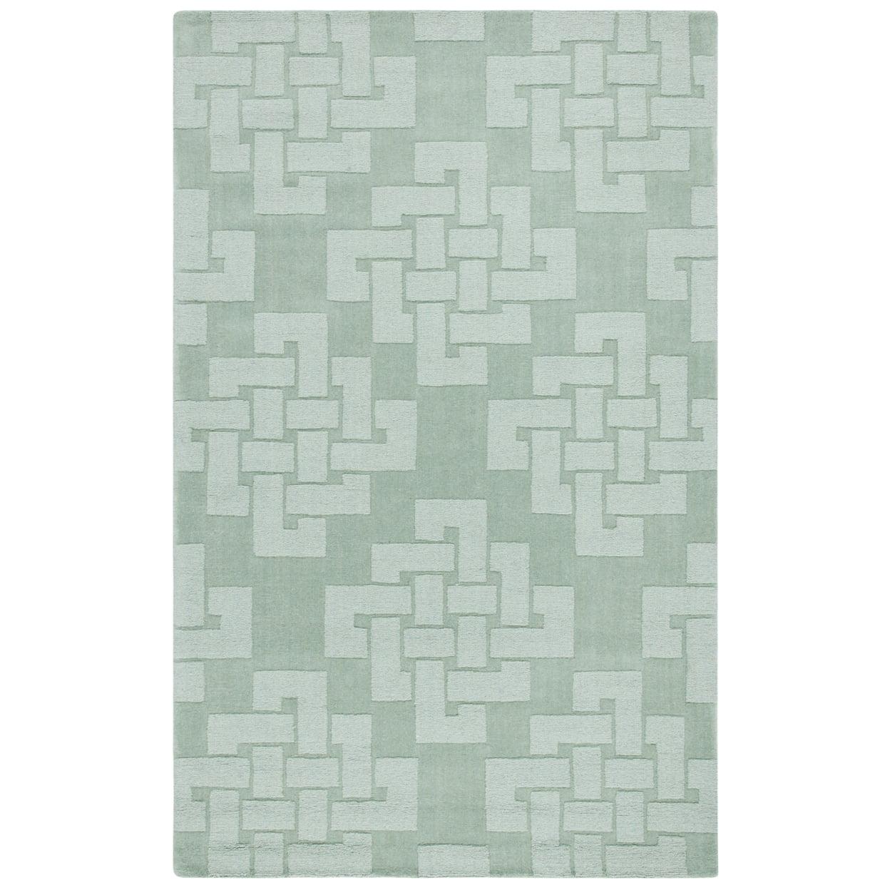 Handmade Tufted Wool Rectangular Rug in Sea Anemone, 5' x 8'