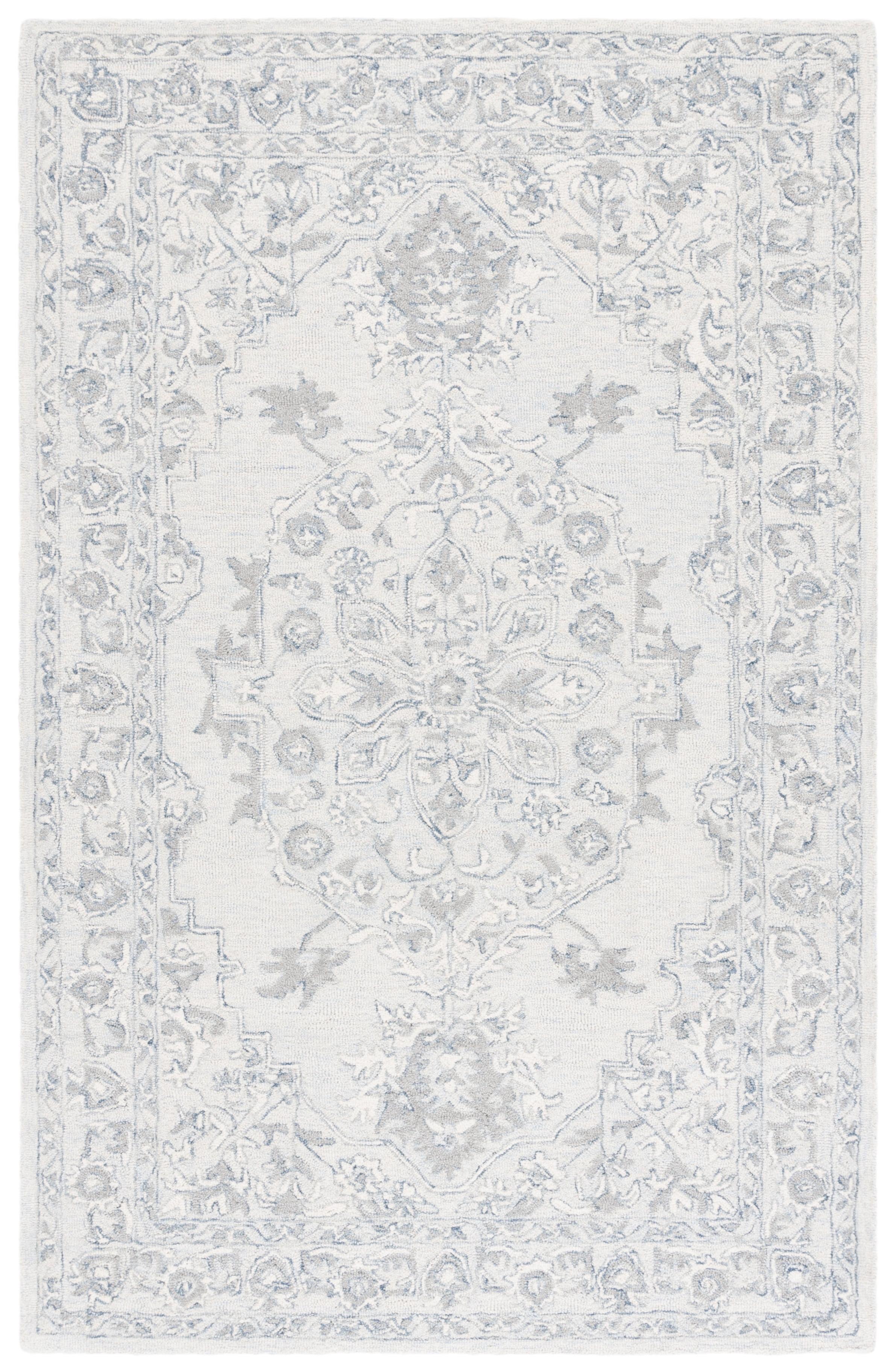 Martha Stewart Micro Loop - MSR3370 - Indoor Hand Woven Area Rugs - Light Blue/Ivory - 5'x8'