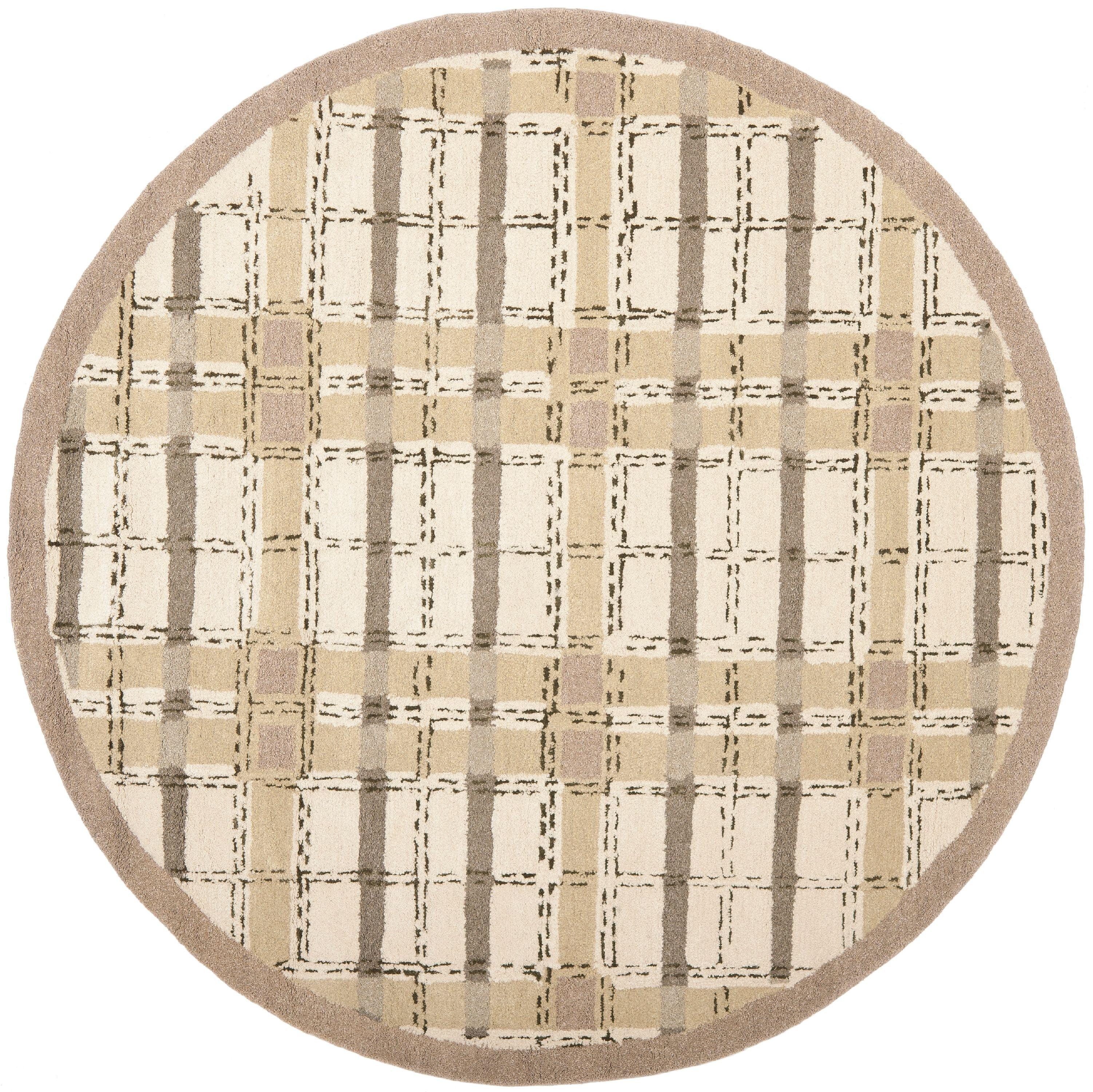Martha Stewart Hand Tufted 70% Wool And 30% Viscose Plaid Rug