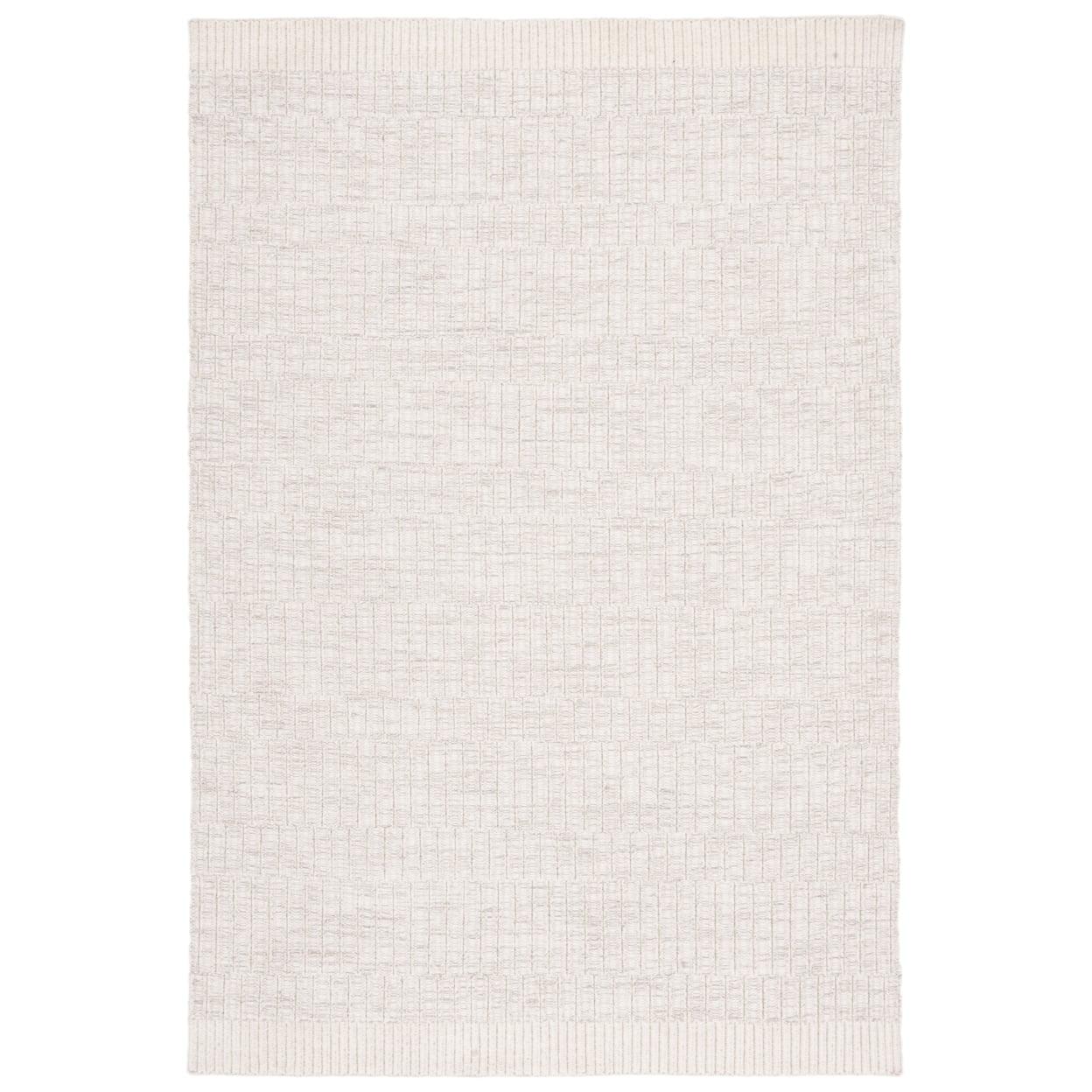 Ivory Tufted Handmade Washable 4' x 6' Wool Rug