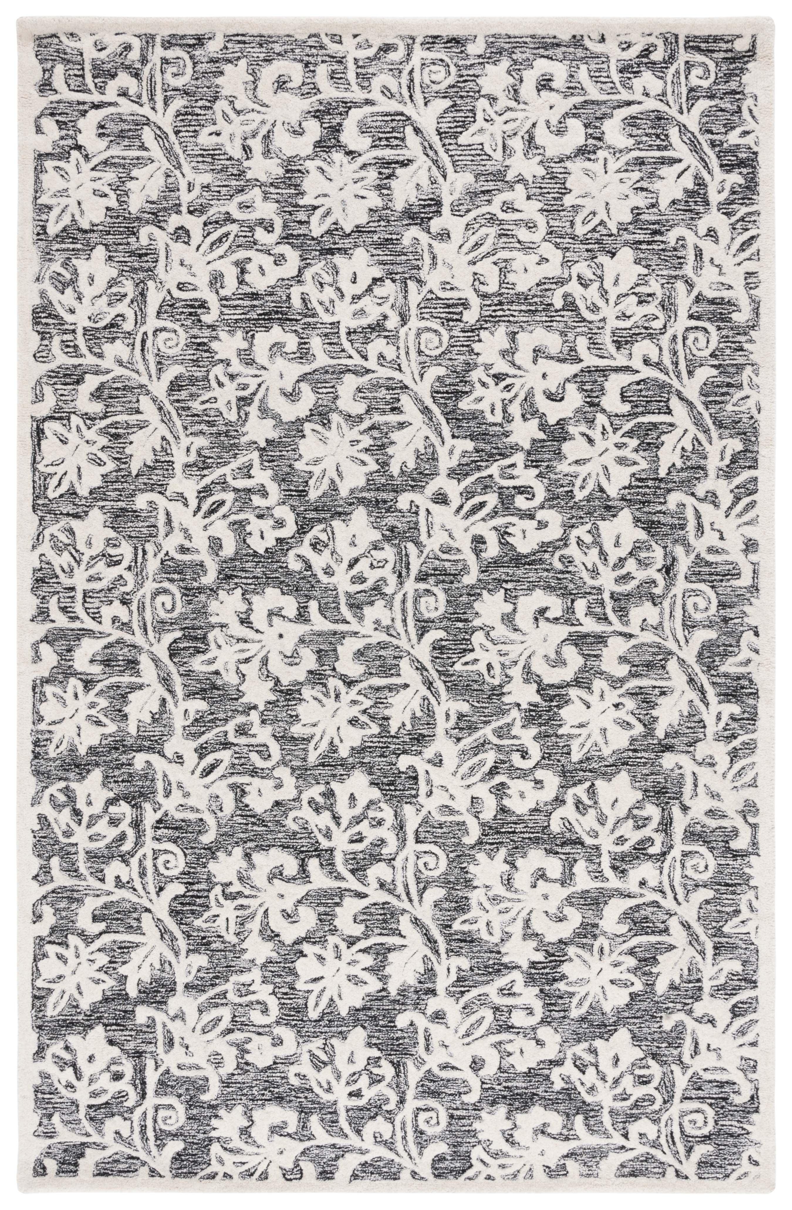 Msr Metro Hand Tufted Wool Floral Indoor Rug