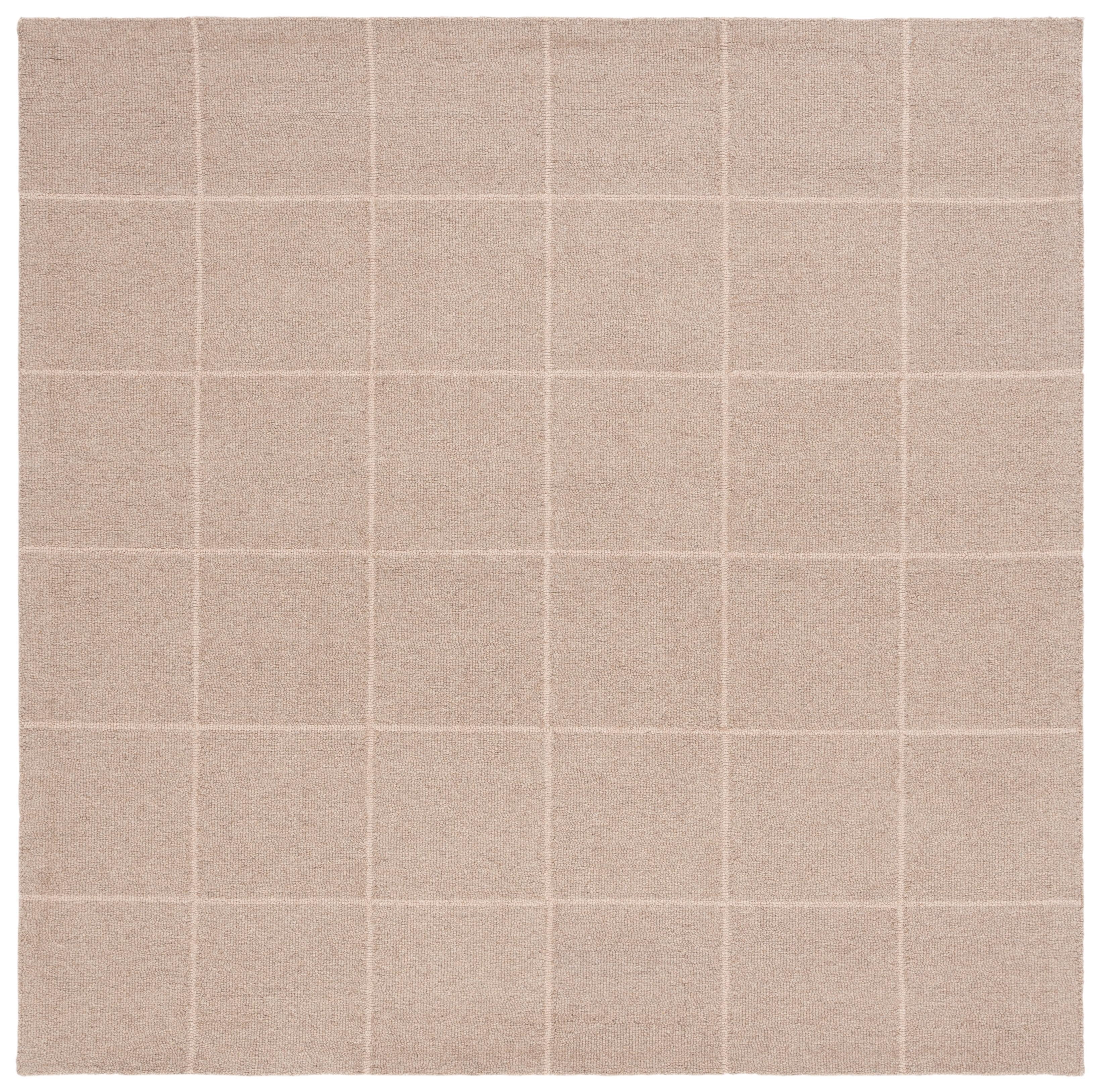 Geometric Hand Tufted Wool in Area Rug in Beige