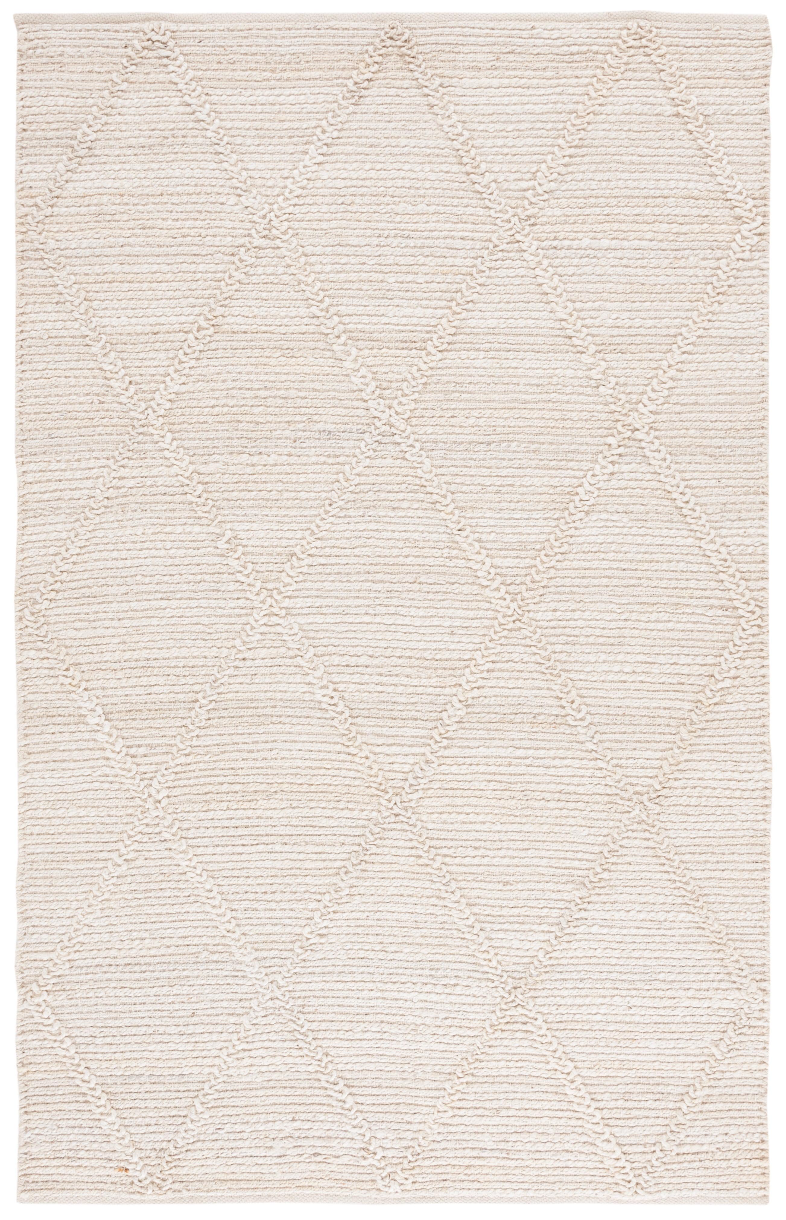 Natural Wool Diamond Tufted 5' x 8' Area Rug