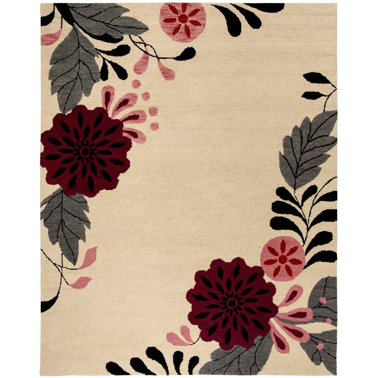 Wool Floral Indoor Rug