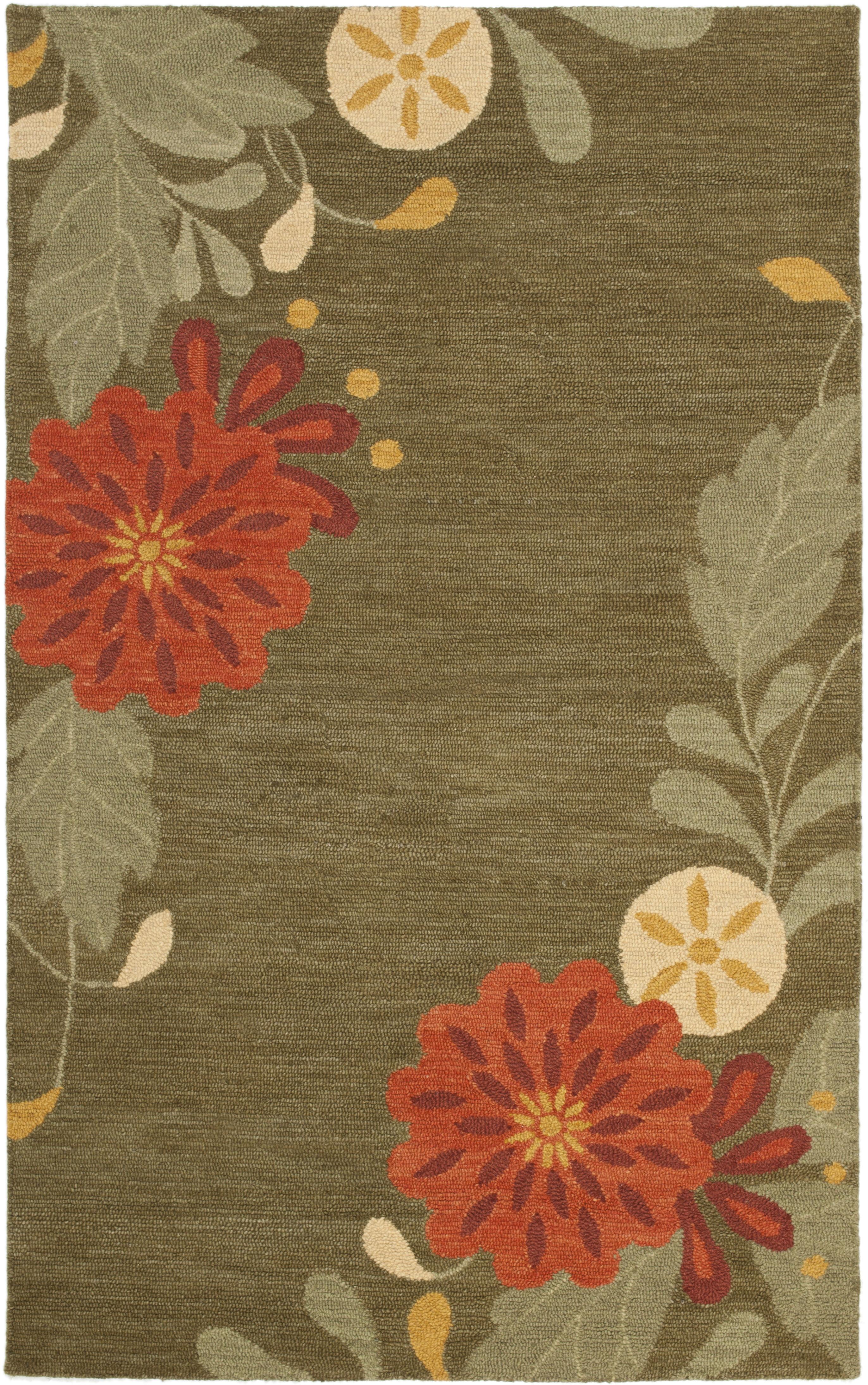 Wool Floral Indoor Rug