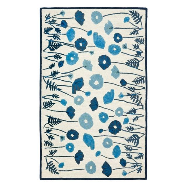 Martha Stewart Poppy Glossary - MSR3627 - Indoor Hand Tufted Area Rugs - Azurite Blue - 4'x6'
