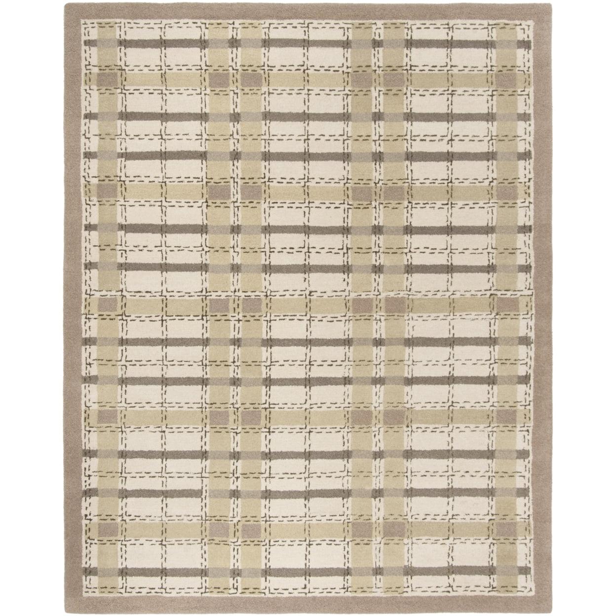 Martha Stewart Hand Tufted 70% Wool And 30% Viscose Plaid Rug