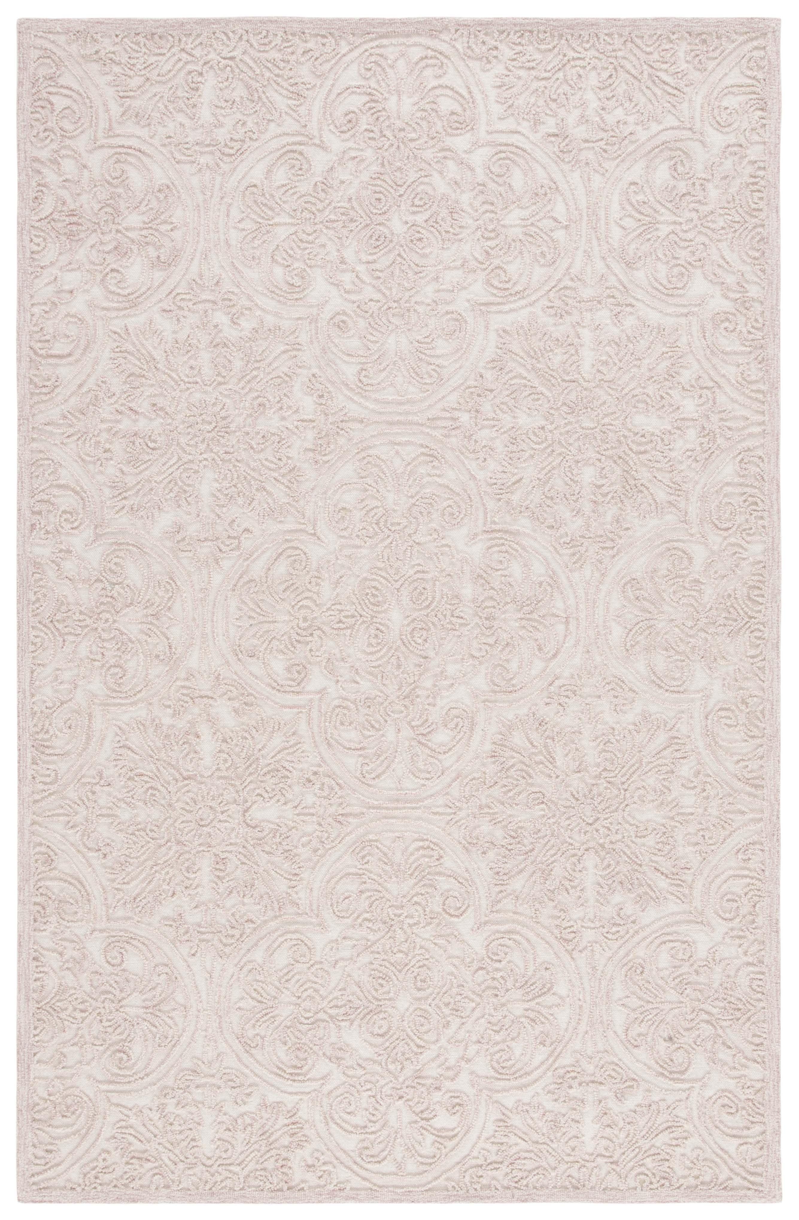 Martha Stewart Trace - MSR3511 - Indoor Hand Tufted Area Rugs - Ivory/Pink - 6'x9'