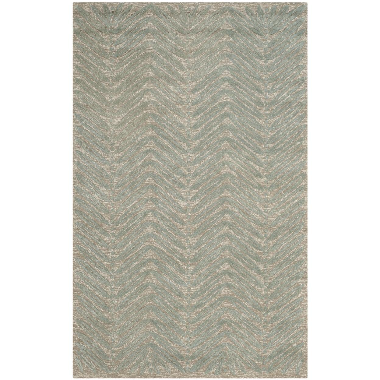 Hand Tufted Wool Geometric Rug