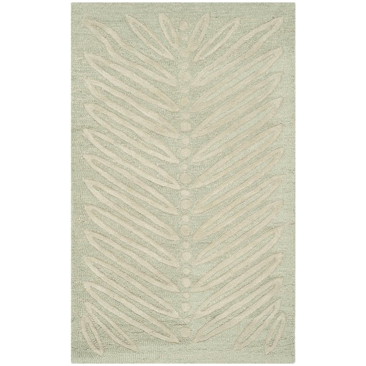 SAFAVIEH Martha Stewart Urban Chevron Floral Area Rug, Milk Pail Green, 2'6" x 4'3"